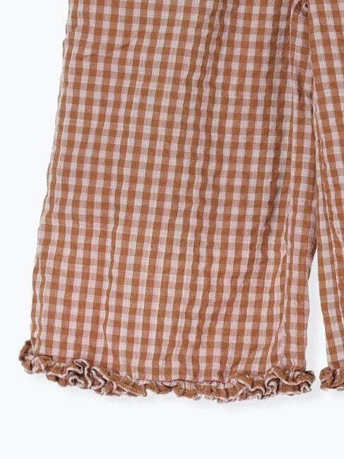 Samansa Mos2 Lagom「裾フリルチェック7分丈パンツ(セットアップ可)」|その他|