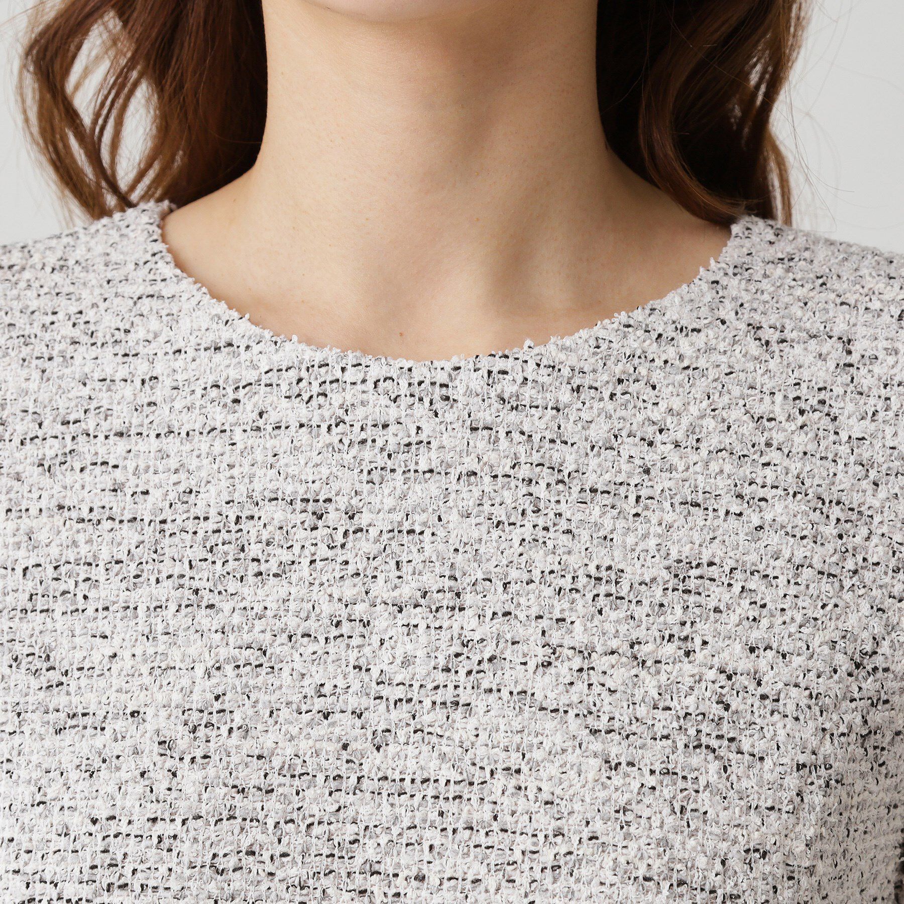 COUP DE CHANCE「【手洗い可／日本製／伸縮性】ツイード見えワンピース」|ワンピース|