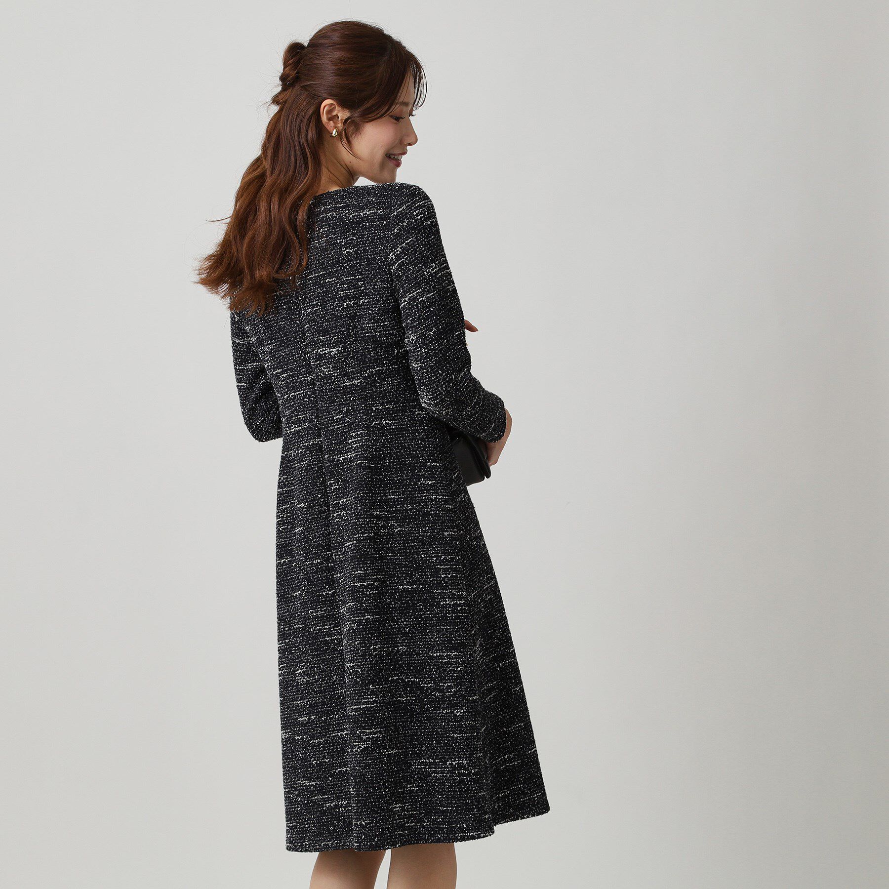 COUP DE CHANCE「【手洗い可／日本製／伸縮性】ツイード見えワンピース」|ワンピース|