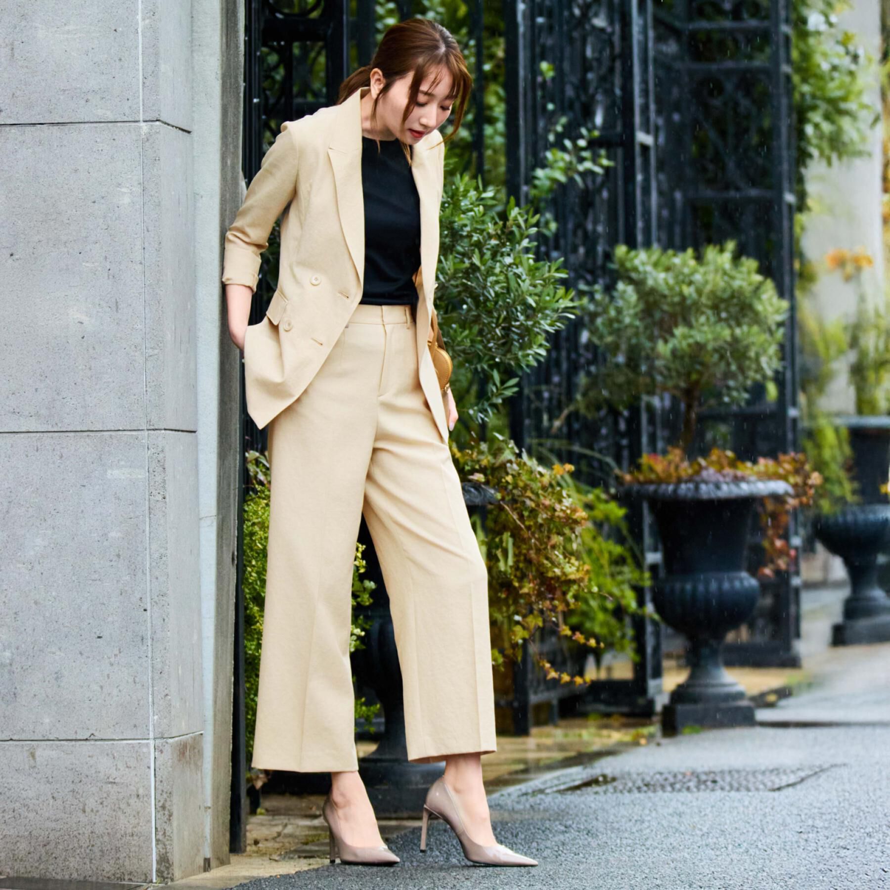 COUP DE CHANCE「【手洗い可／日本製／セットアップ可】セミワイドパンツ」|その他|