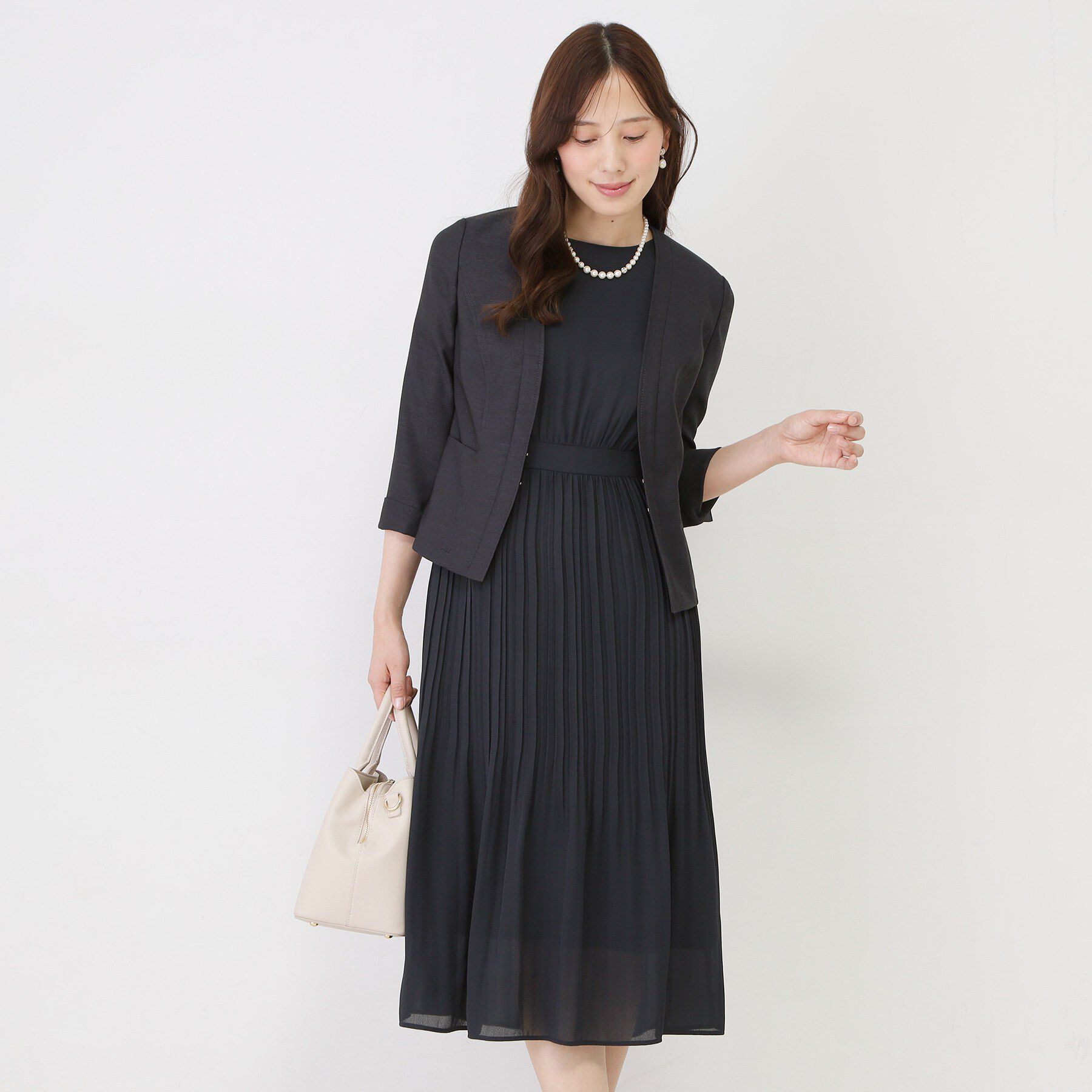 COUP DE CHANCE「【手洗い可】プリーツ加工フレアワンピース」|ワンピース|