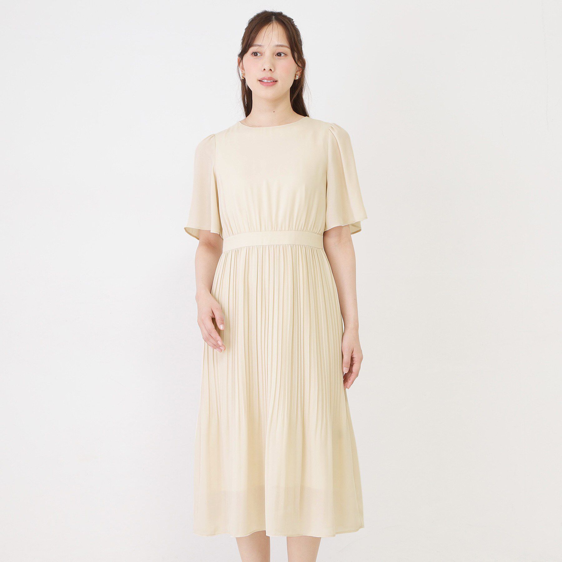 COUP DE CHANCE「【手洗い可】プリーツ加工フレアワンピース」|ワンピース|