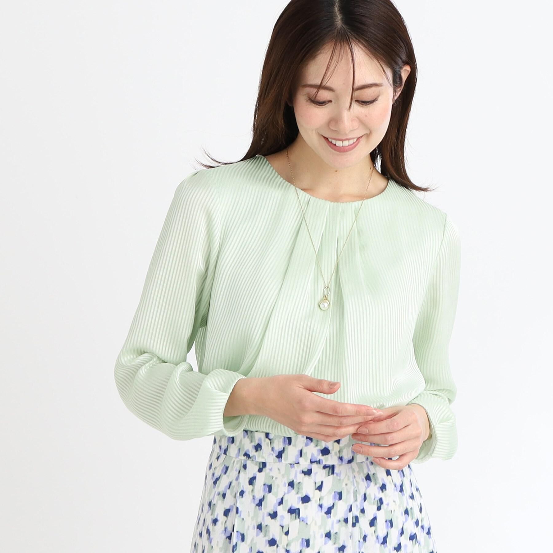 Reflect「【手洗い可】シアーシャドーストライプブラウス」|シャツ・ブラウス|