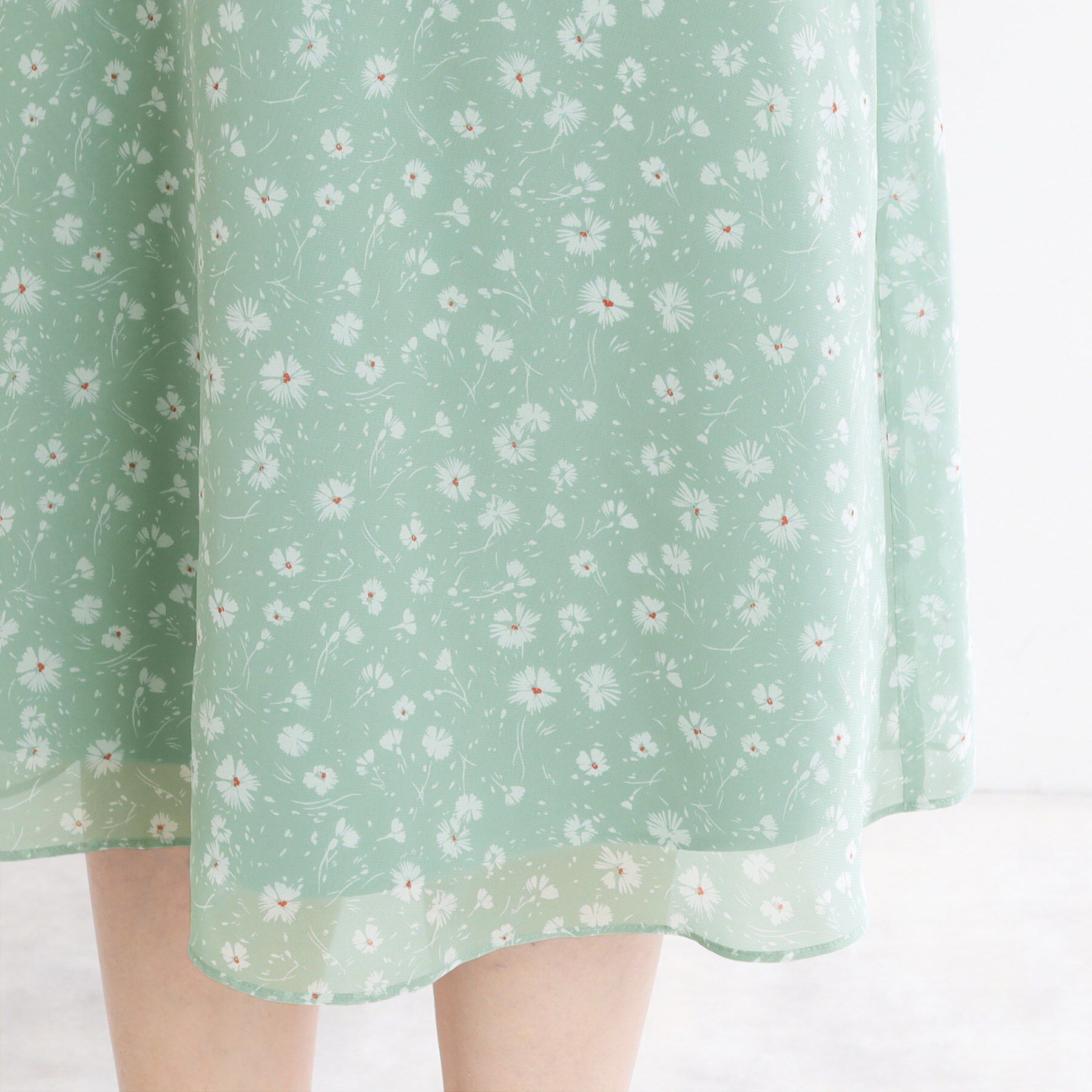 Reflect「【マシンウォッシュ可】フラワープリントワンピース」|ワンピース|