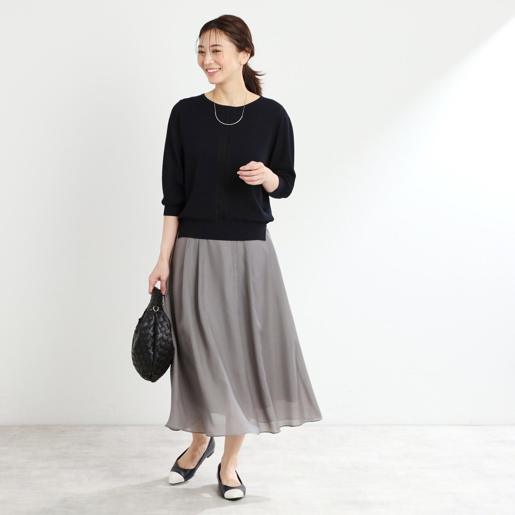 Reflect「【夏SALE／マシンウォッシュ可／春から夏まで着られる】シアーフレアスカート」|スカート|