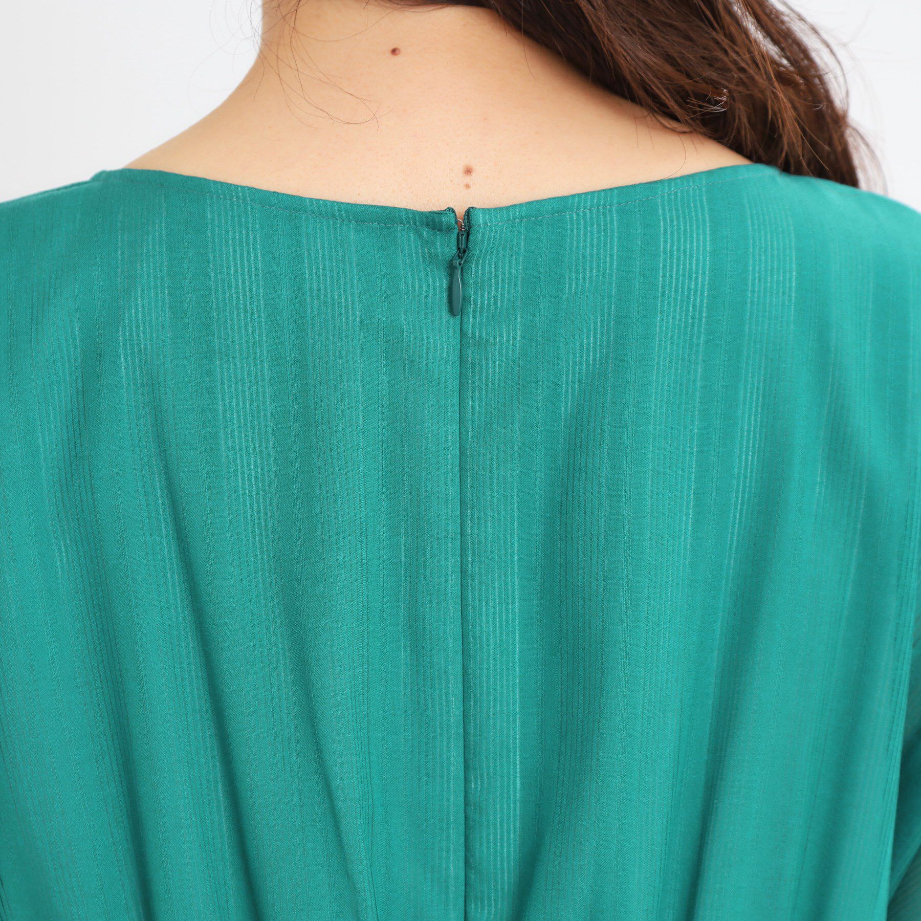 Reflect「【夏SALE／一枚で決まる◎／手洗い可】シアーストライプソフトAラインワンピース」|ワンピース|