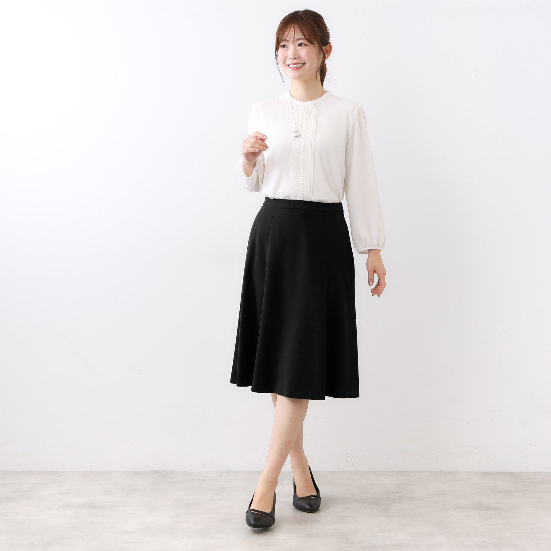 Reflect「【フォーマル／入卒／セットアップ可】フリュイドフレアスカート」|スカート|