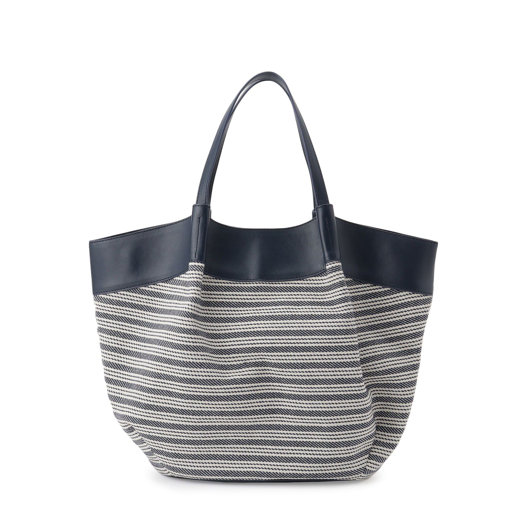 Reflect「【しっかり容量◎】キャンバス地ボーダートートバッグ」|トートバッグ|