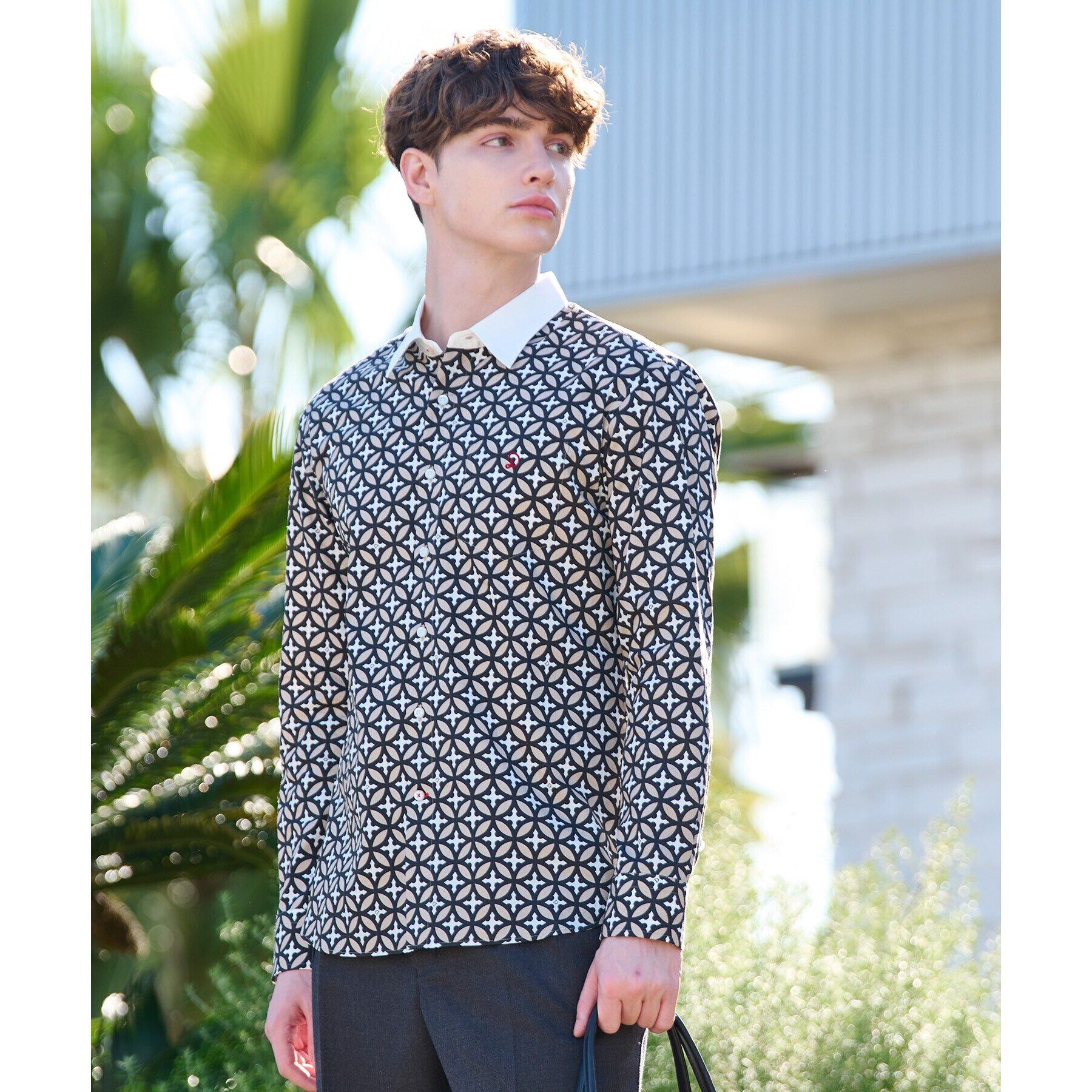 DRESSTERIOR「オーバーラップサークル クレリックシャツ」|シャツ・ブラウス|