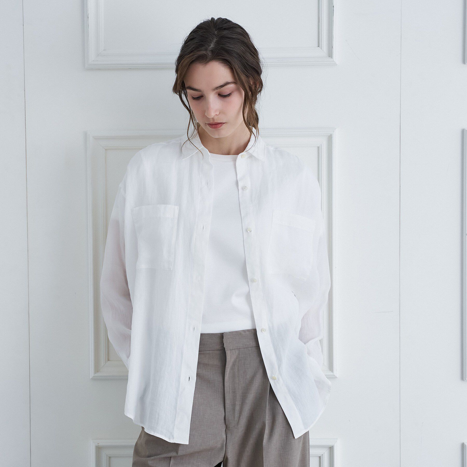 DRESSTERIOR「【人気定番/ウォッシャブル】ガーメントダイラミーシャツ」|シャツ・ブラウス|