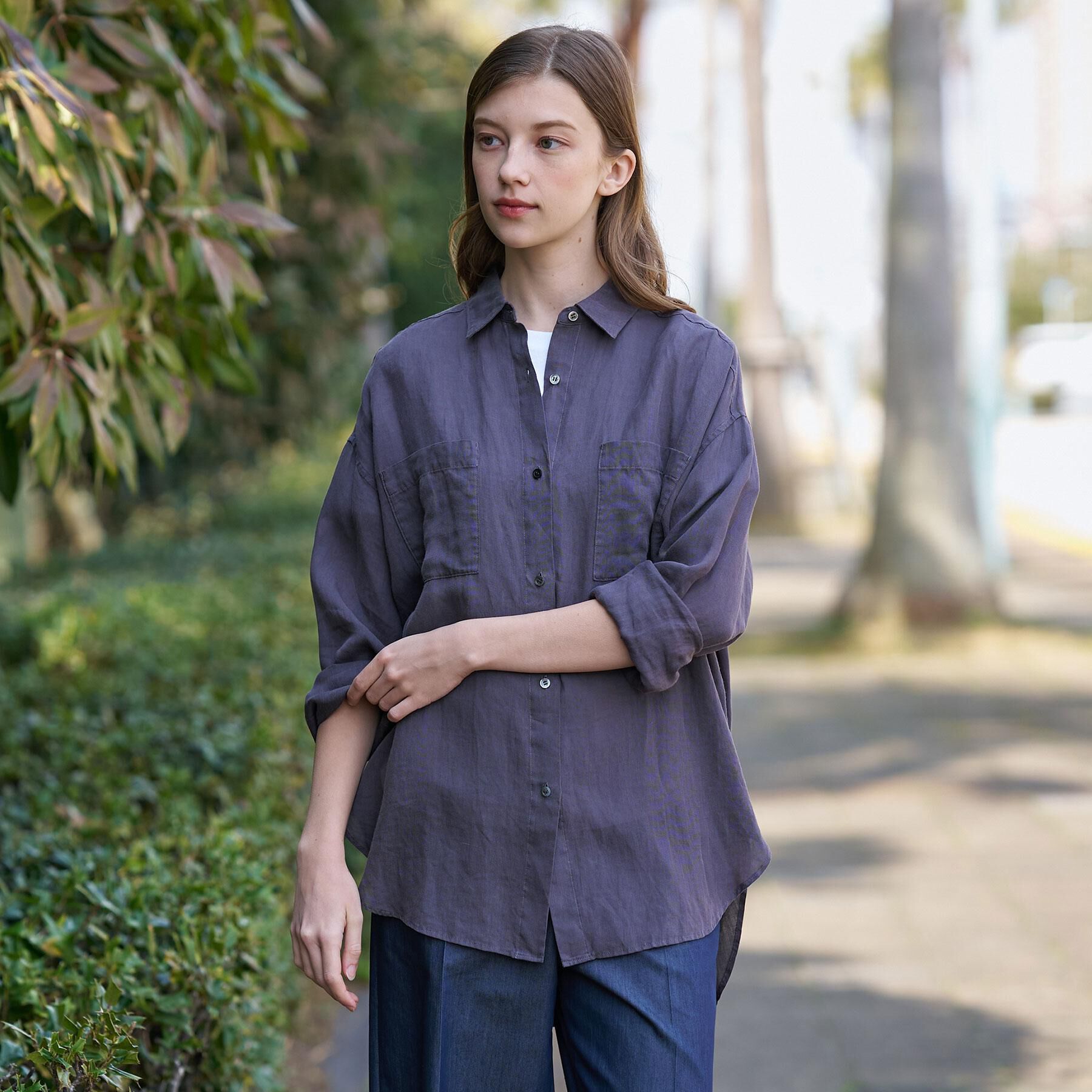 DRESSTERIOR「【人気定番/ウォッシャブル】ガーメントダイラミーシャツ」|シャツ・ブラウス|