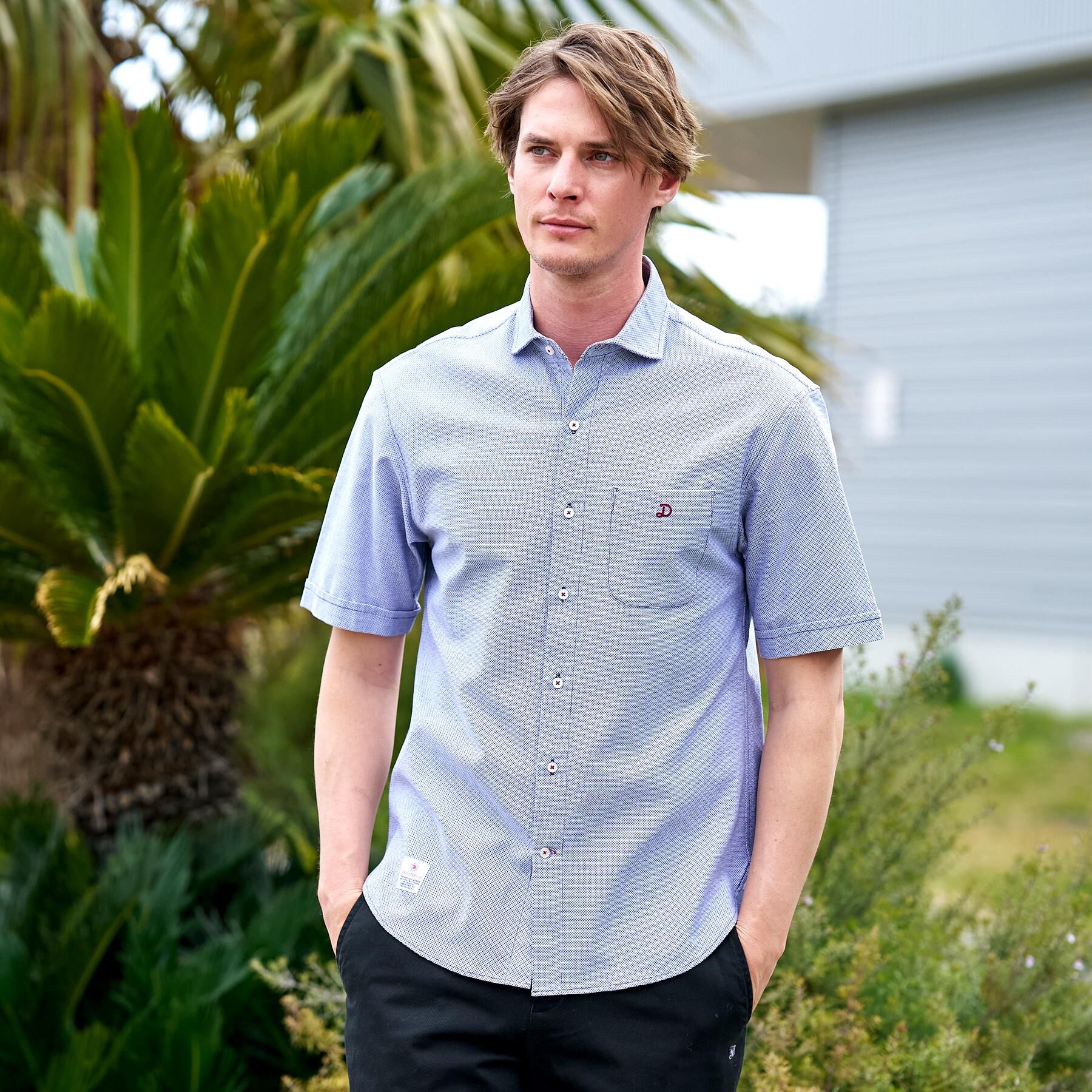 DRESSTERIOR「メッシュエアー ハーフスリーブシャツ」|シャツ・ブラウス|