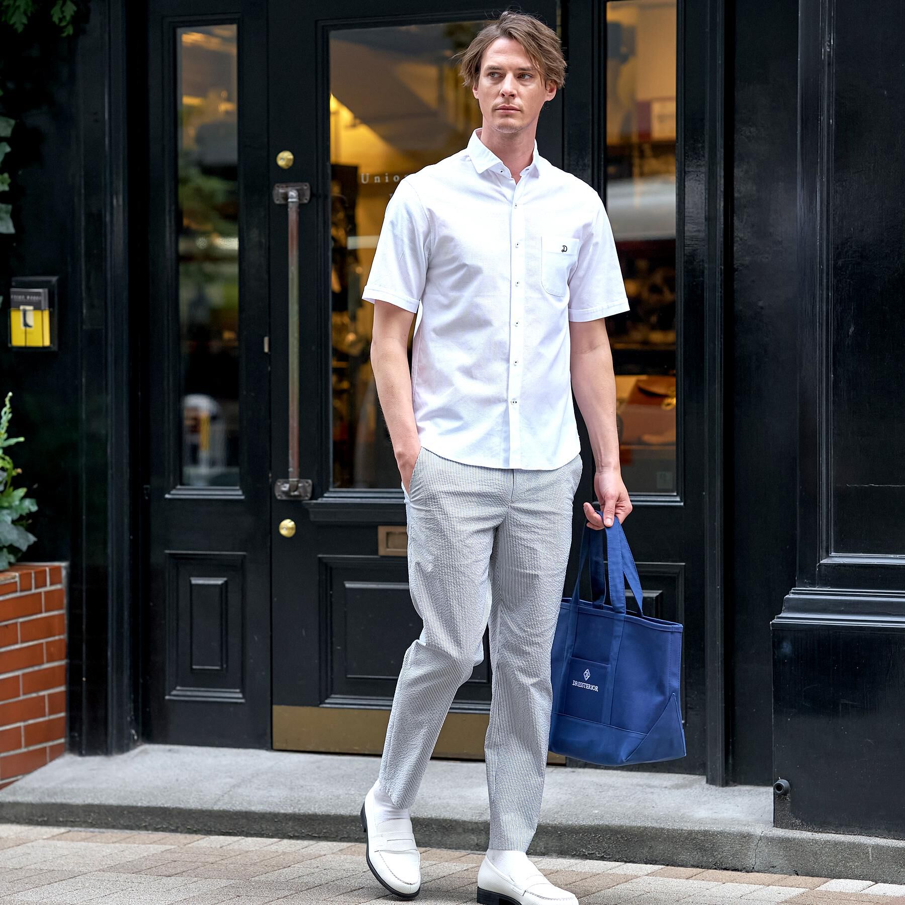 DRESSTERIOR「メッシュエアー ハーフスリーブシャツ」|シャツ・ブラウス|