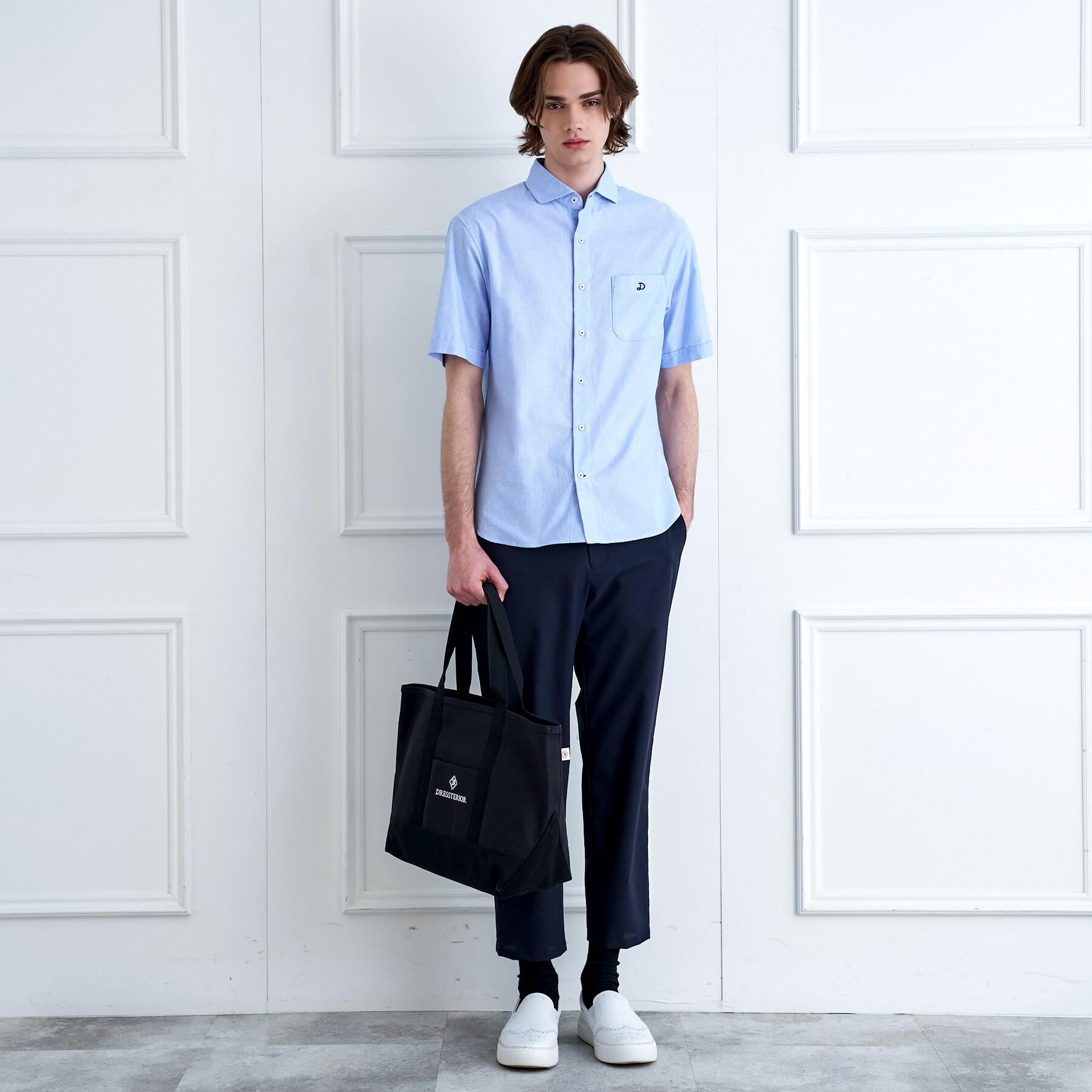 DRESSTERIOR「メッシュエアー ハーフスリーブシャツ」|シャツ・ブラウス|