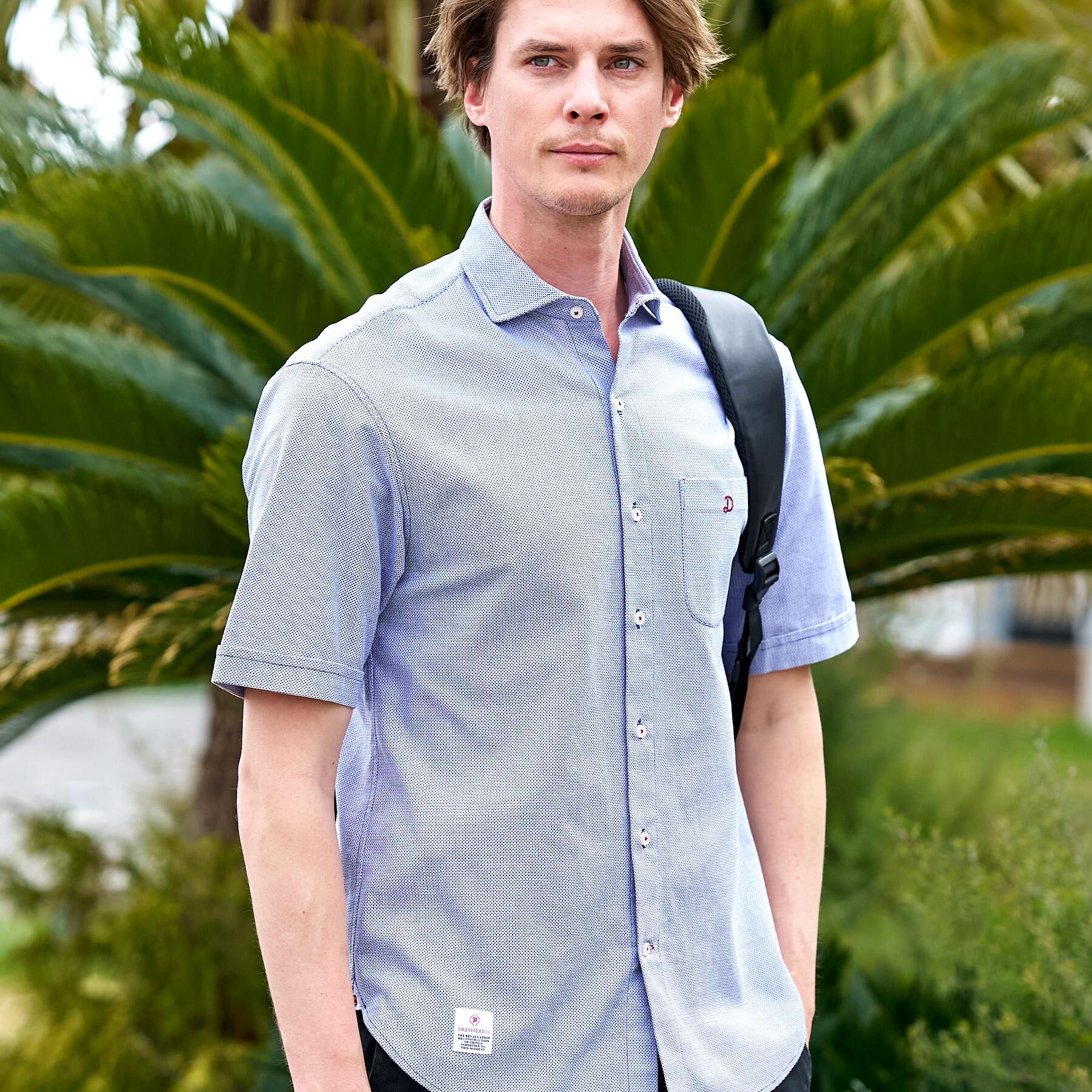 DRESSTERIOR「メッシュエアー ハーフスリーブシャツ」|シャツ・ブラウス|