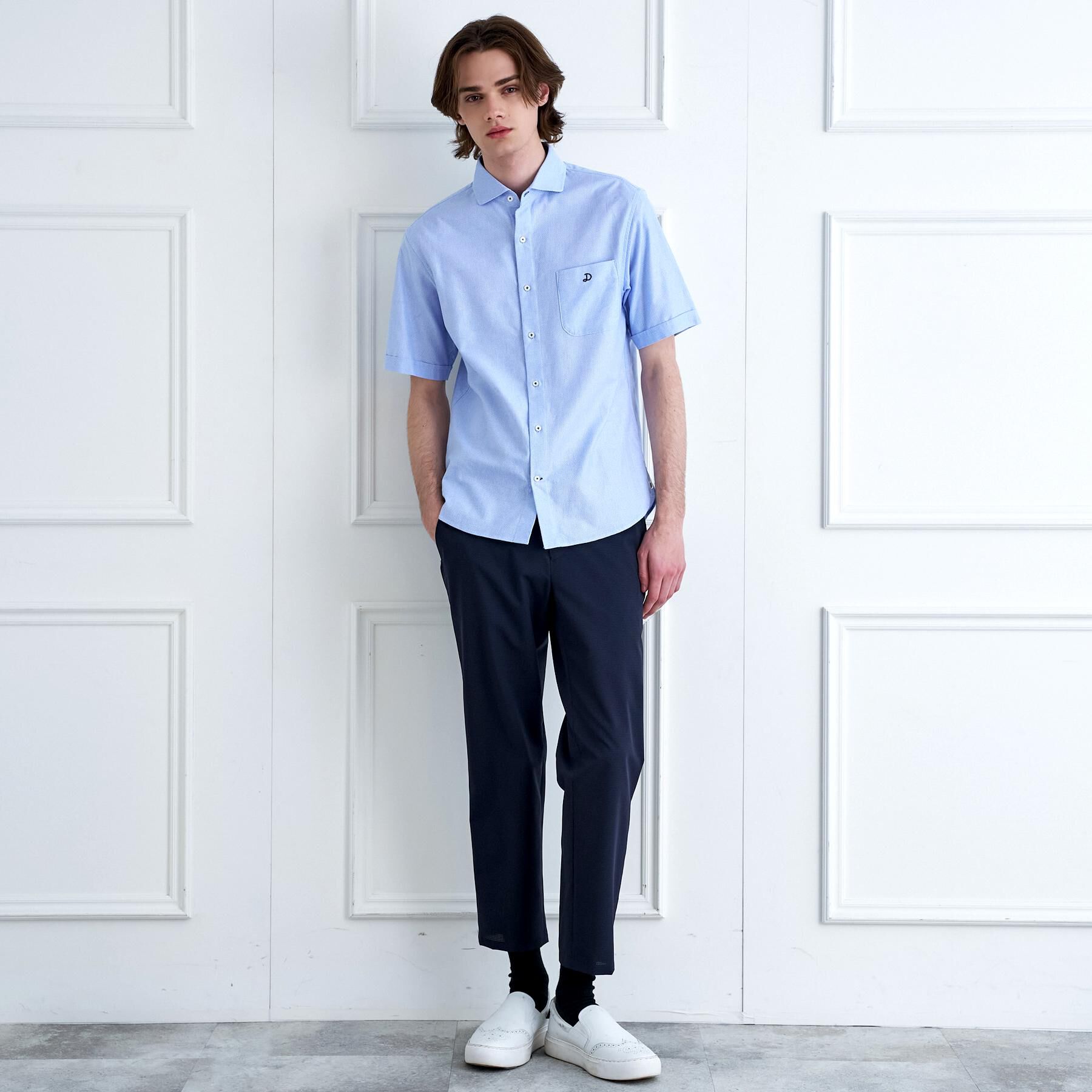 DRESSTERIOR「メッシュエアー ハーフスリーブシャツ」|シャツ・ブラウス|