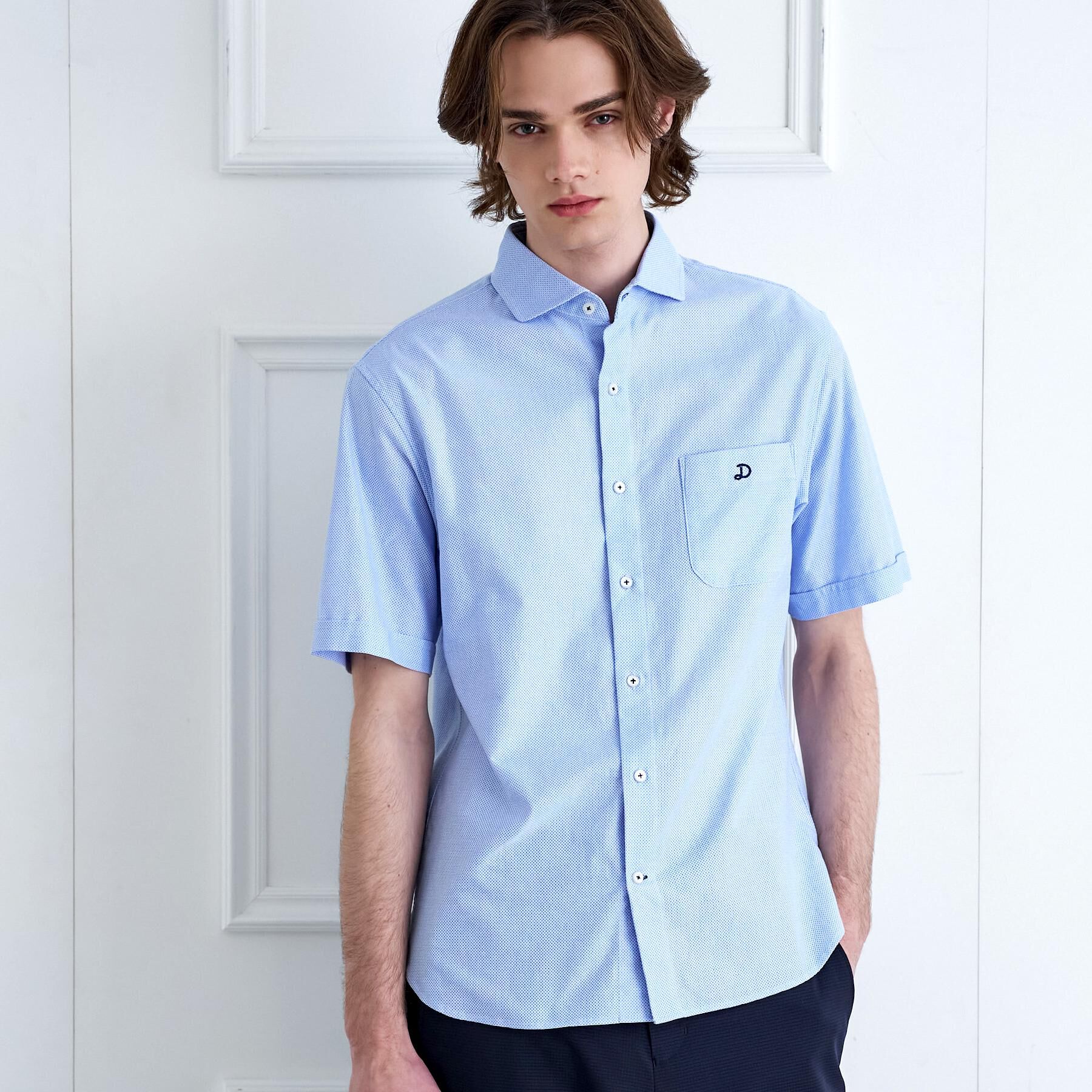 DRESSTERIOR「メッシュエアー ハーフスリーブシャツ」|シャツ・ブラウス|