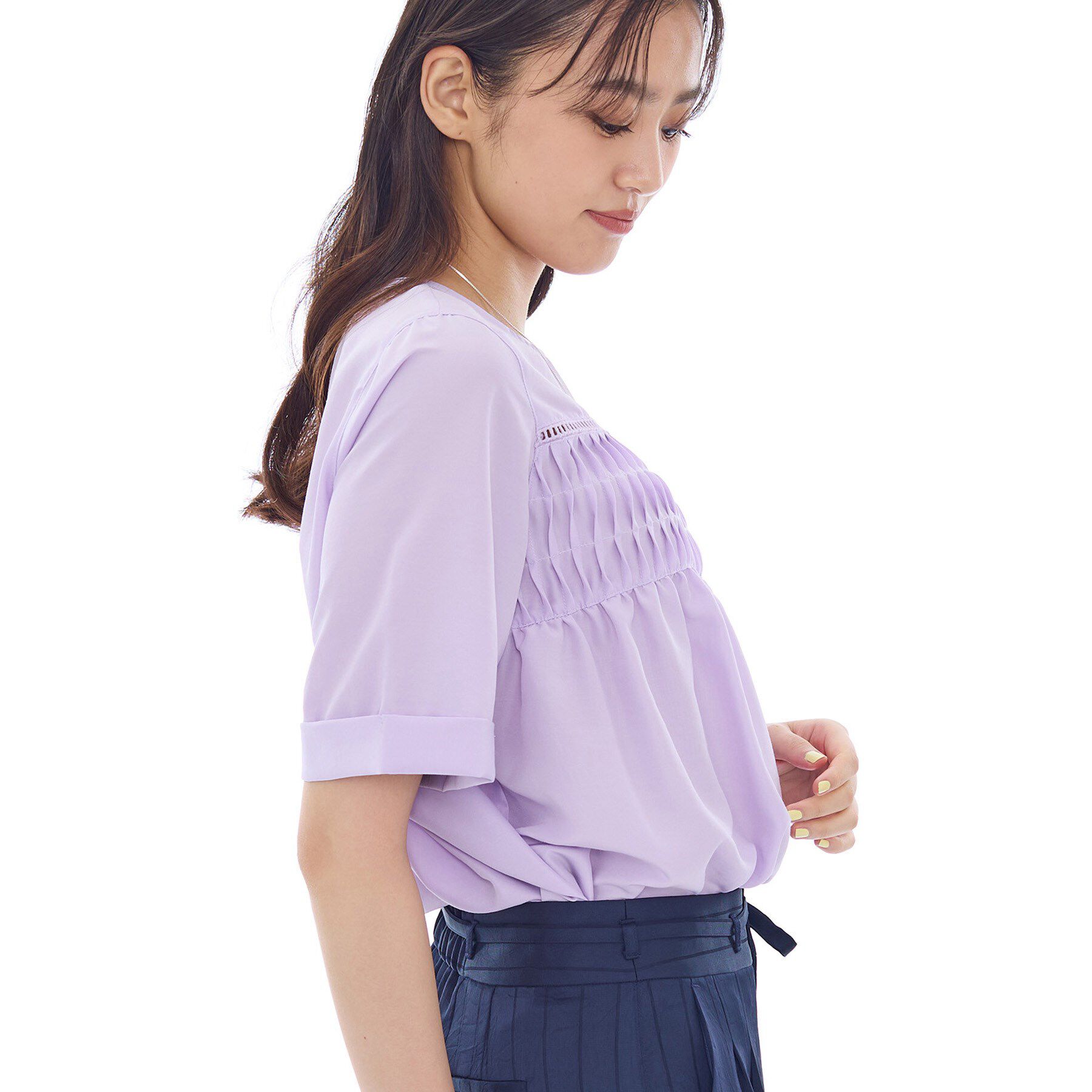 INDIVI「フィブリルブラウス」|シャツ・ブラウス|