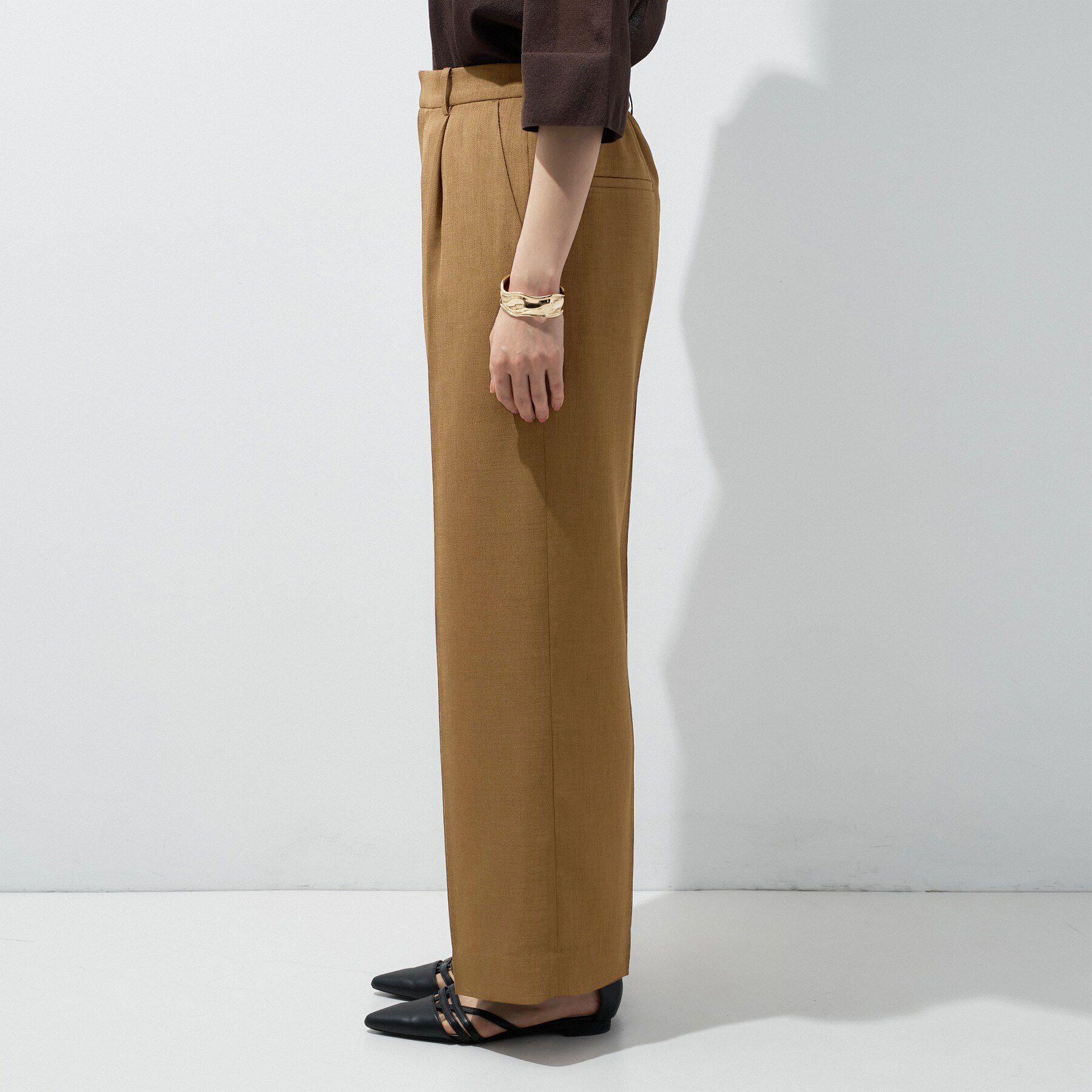 INDIVI「【洗える／メッシュ素材／SETUP可能】ワイドパンツ」|その他|