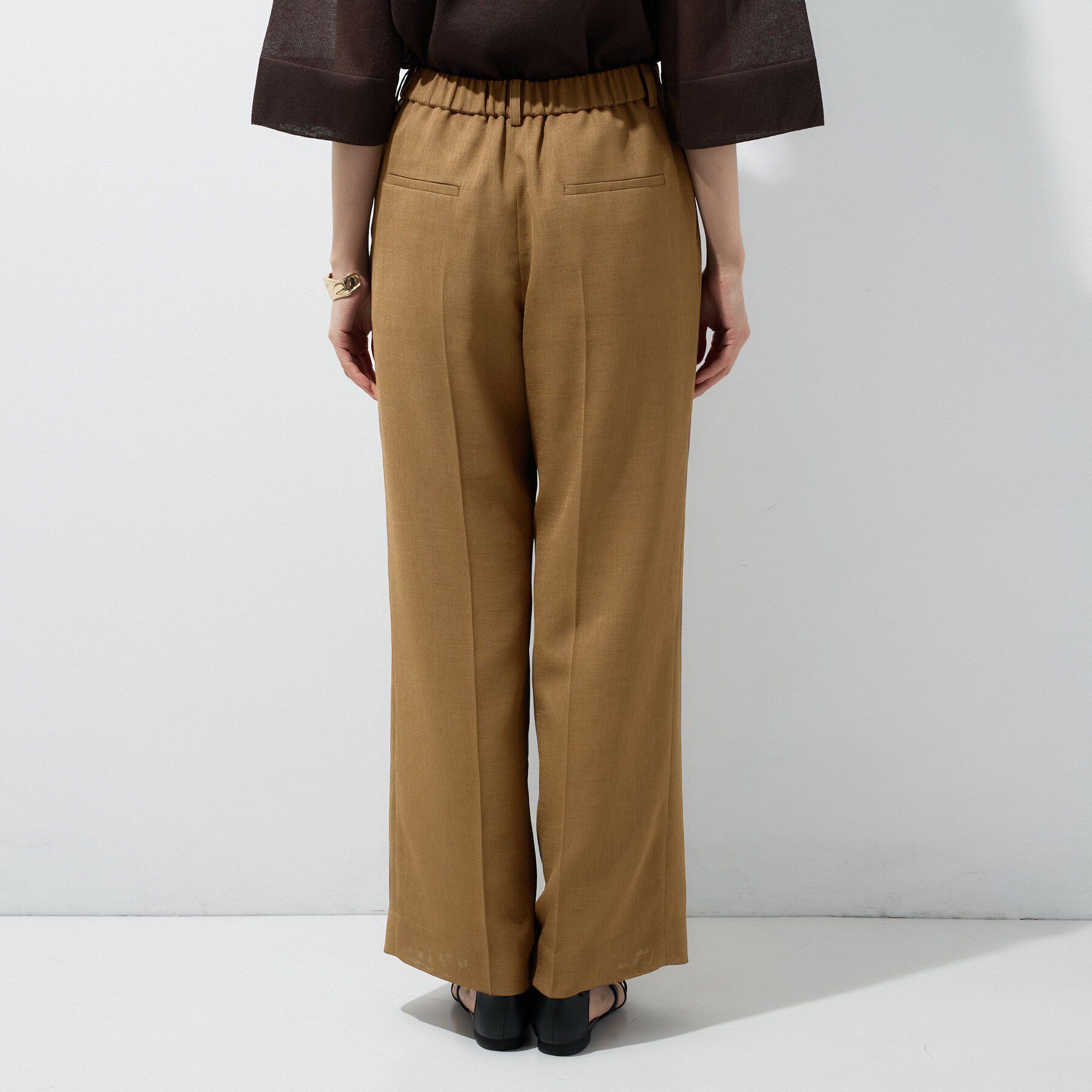 INDIVI「【洗える／メッシュ素材／SETUP可能】ワイドパンツ」|その他|