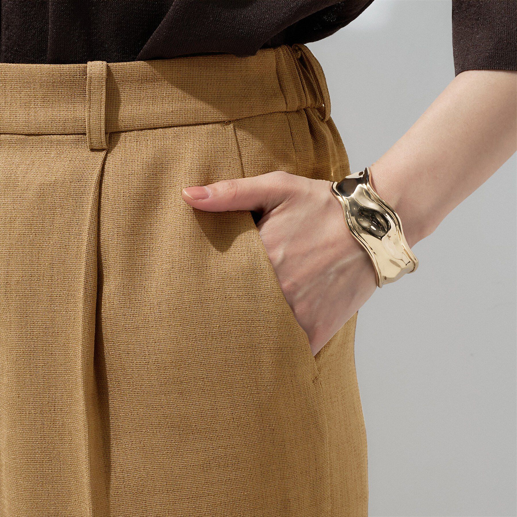 INDIVI「【洗える／メッシュ素材／SETUP可能】ワイドパンツ」|その他|