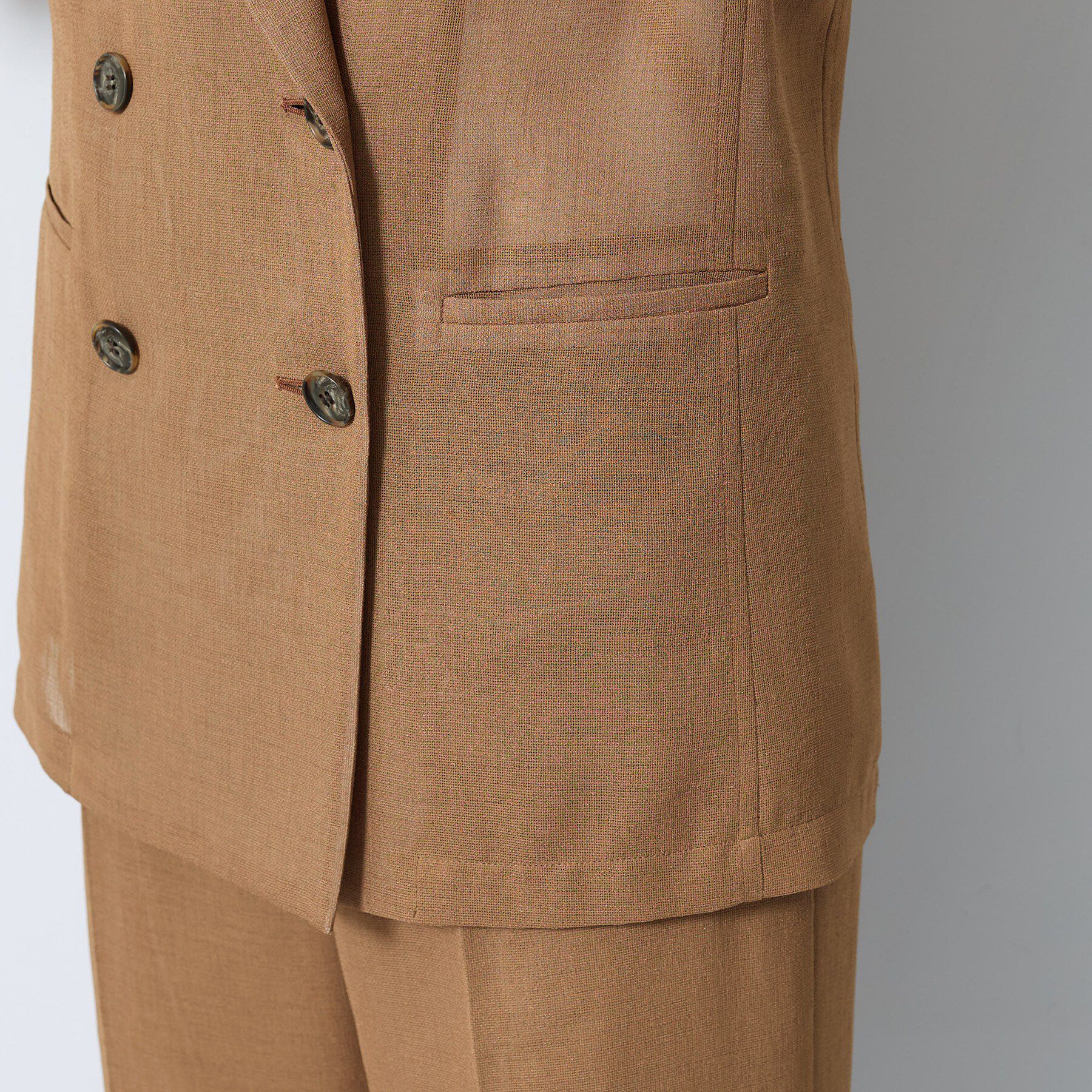 INDIVI「【洗える／メッシュ素材／SETUP可能】半袖シアージャケット」|テーラードジャケット|