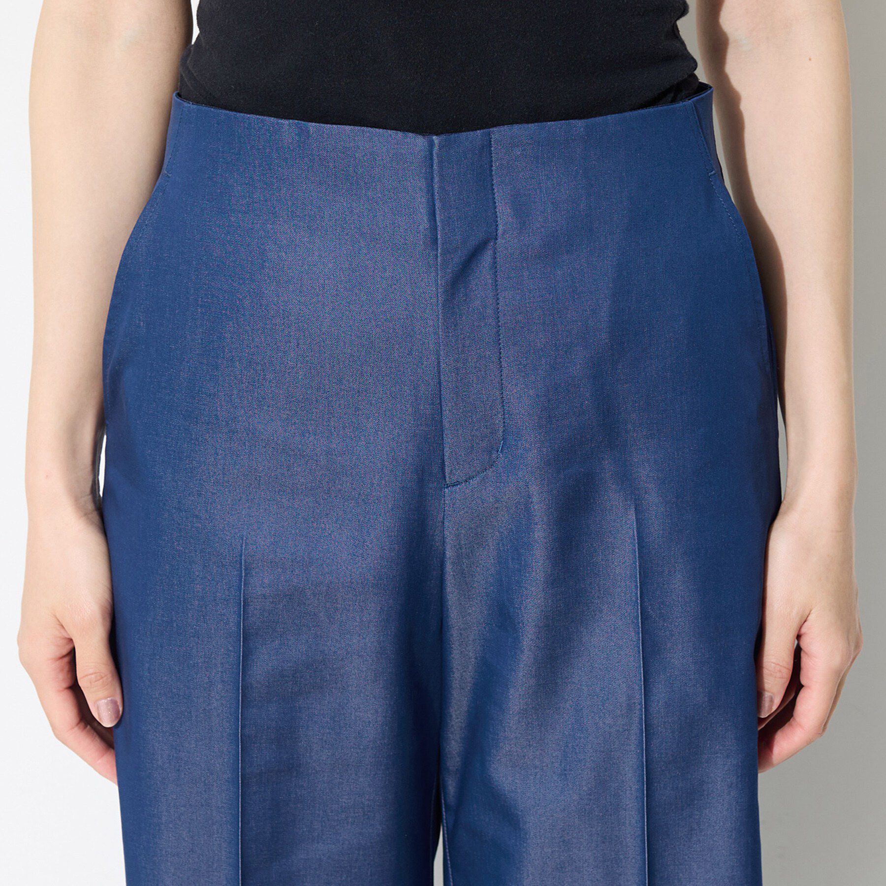 INDIVI「【洗える／UVケア／SETUP可能】デニムライクワイドパンツ」|その他|