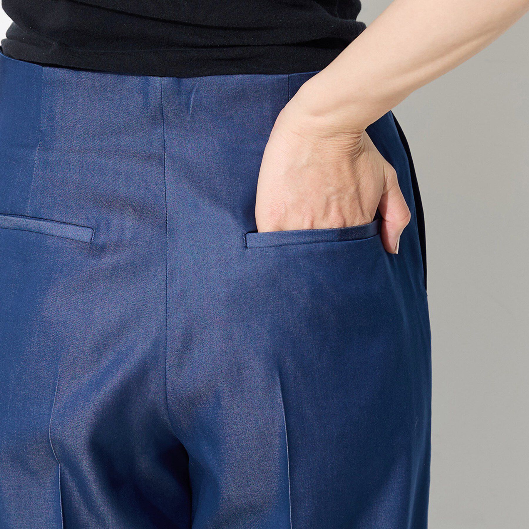 INDIVI「【洗える／UVケア／SETUP可能】デニムライクワイドパンツ」|その他|