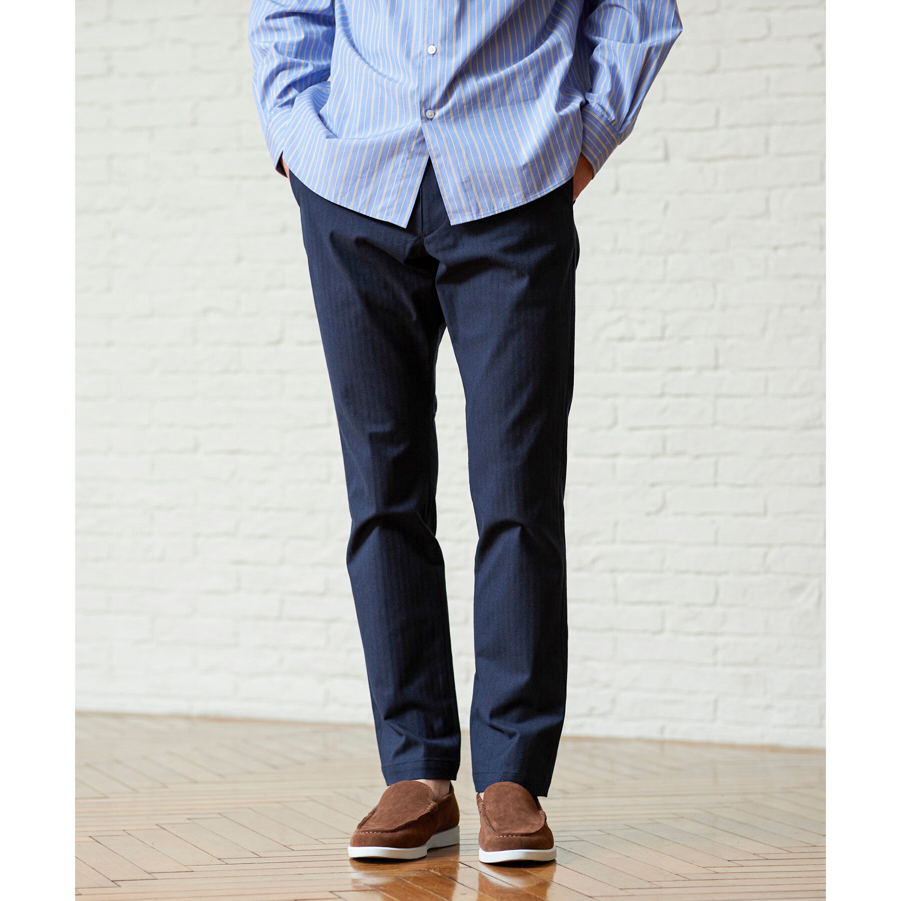 TAKEO KIKUCHI「【Made in JAPAN】播州織 ヘリンボン ストレート パンツ」|その他|