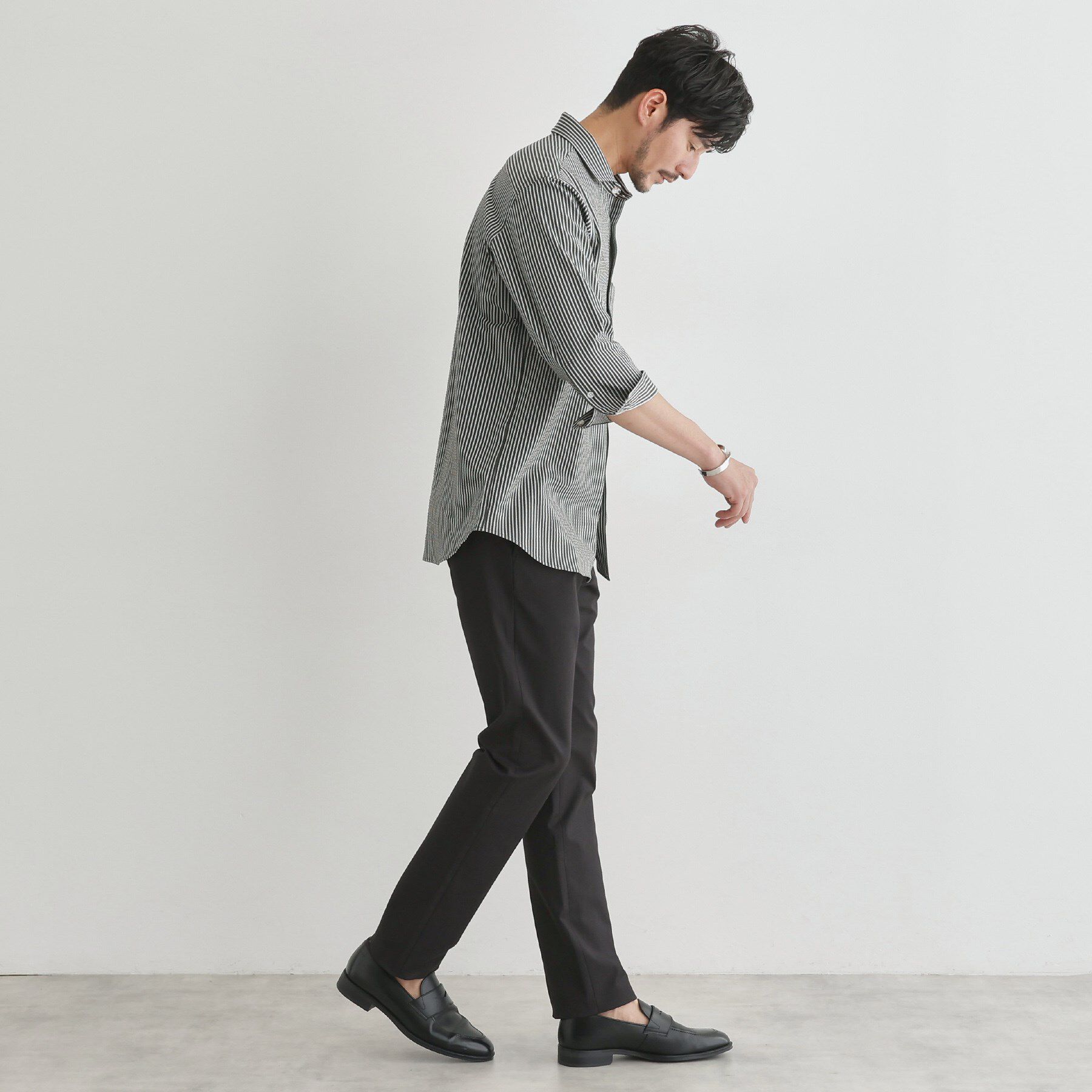 TAKEO KIKUCHI「【Made in JAPAN】播州織 ヘリンボン ストレート パンツ」|その他|