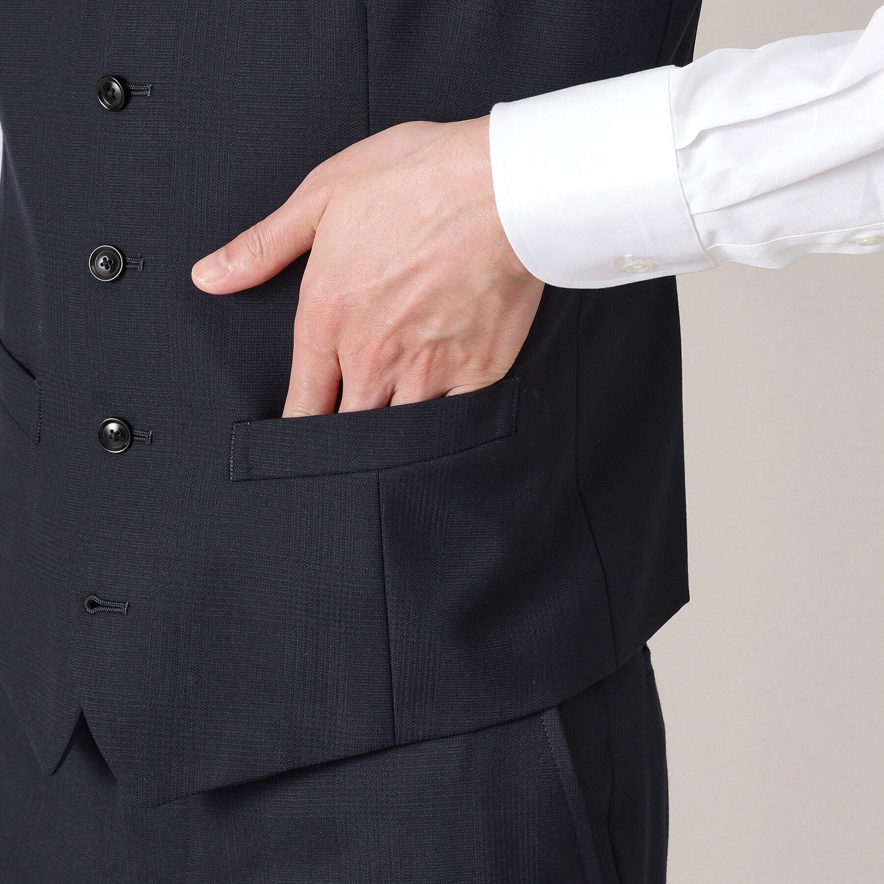 TAKEO KIKUCHI「【THE FLAGSHIP】シャドー番千鳥 べスト」|スーツ|