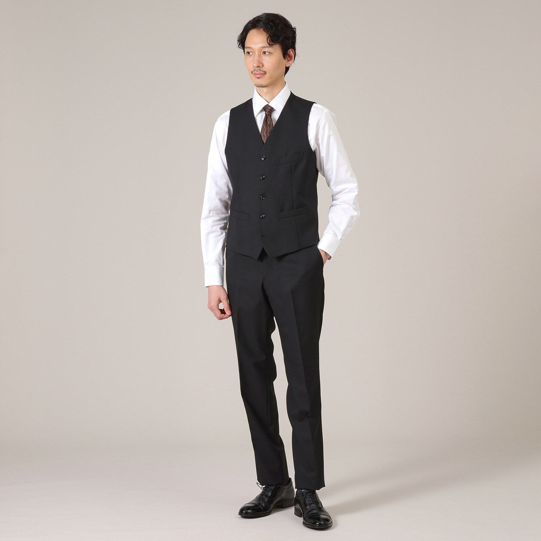 TAKEO KIKUCHI「【THE FLAGSHIP】シャドー番千鳥 べスト」|スーツ|