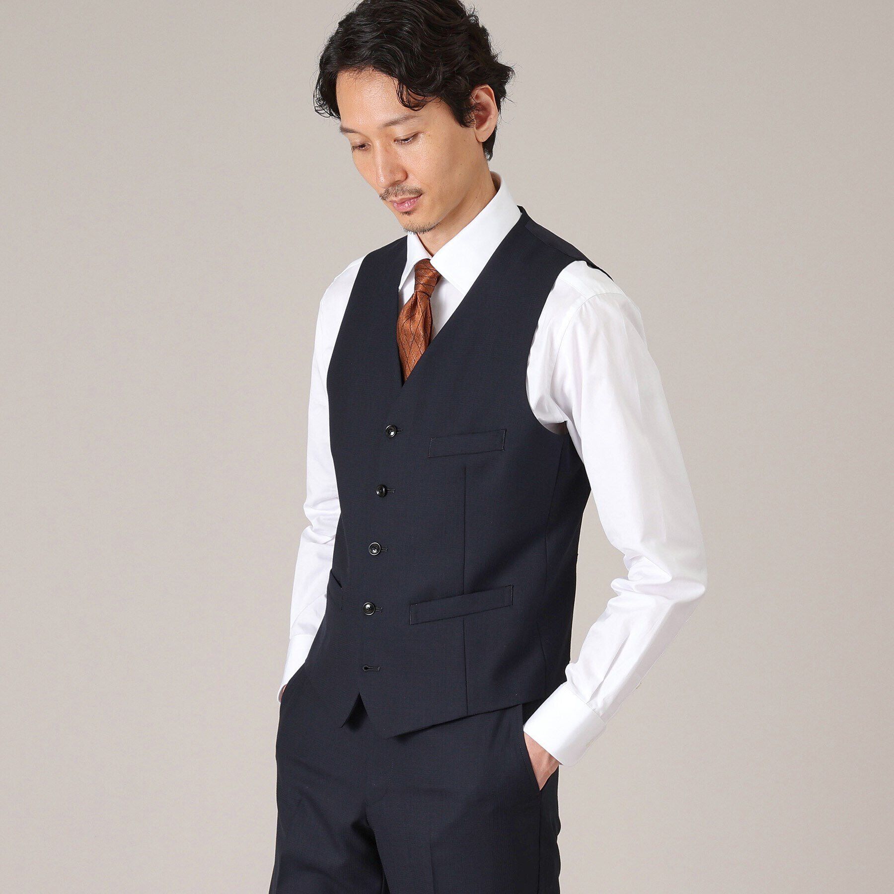 TAKEO KIKUCHI「【THE FLAGSHIP】シャドー番千鳥 べスト」|スーツ|