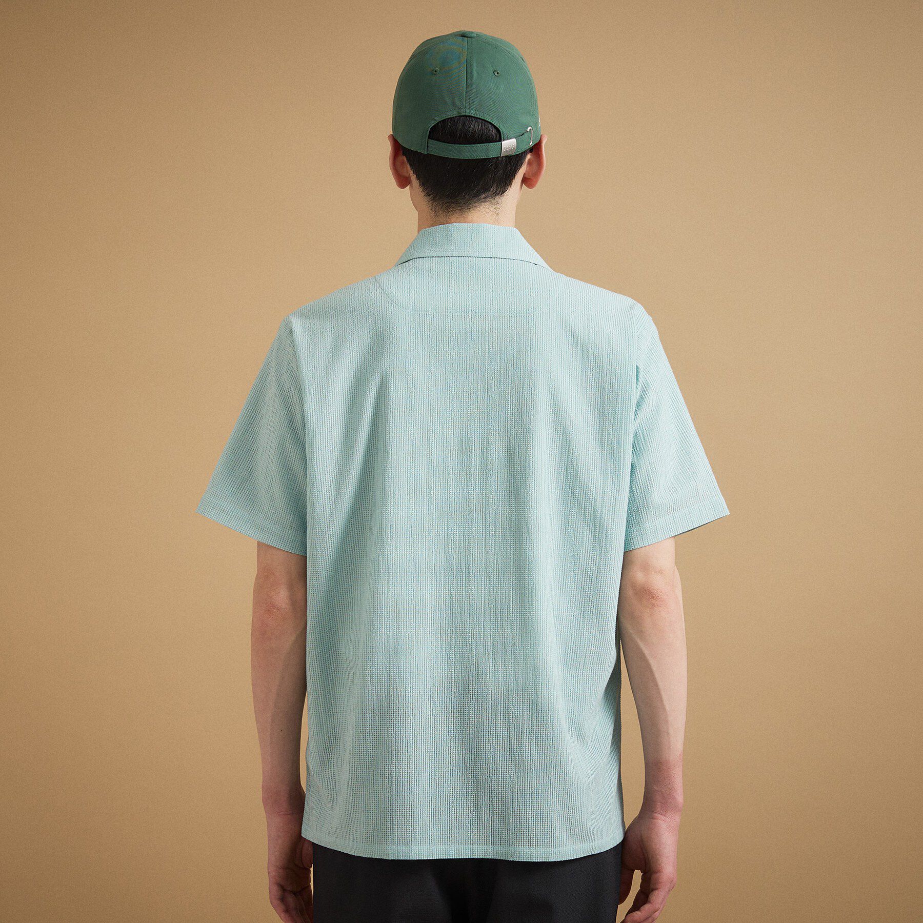 TAKEO KIKUCHI「【通気性】トリコットサッカー オープンカラー シャツ」|シャツ・ブラウス|