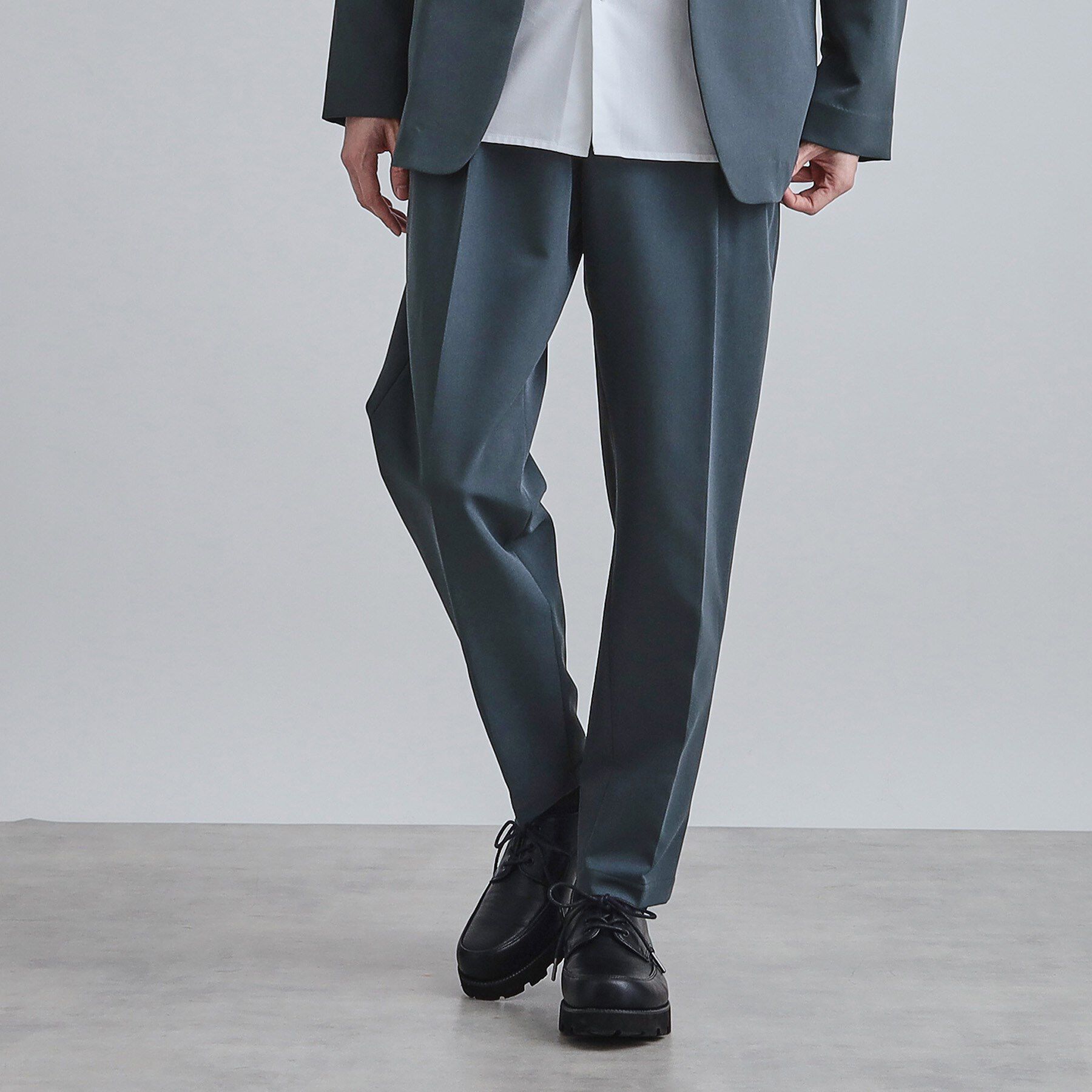 tk.TAKEO KIKUCHI「【セットアップ対応】360度ストレッチ ワイドテーパードパンツ」|その他|ブルー(092)