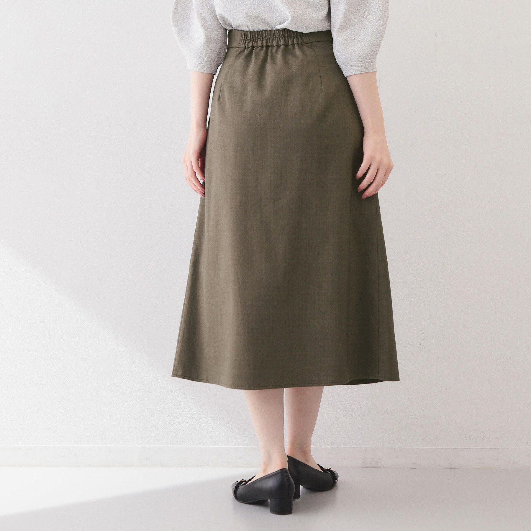 index「麻調ツイルラップ風プリーツスカート【洗濯機OK/イージーアイロン/防シワ】」|スカート|