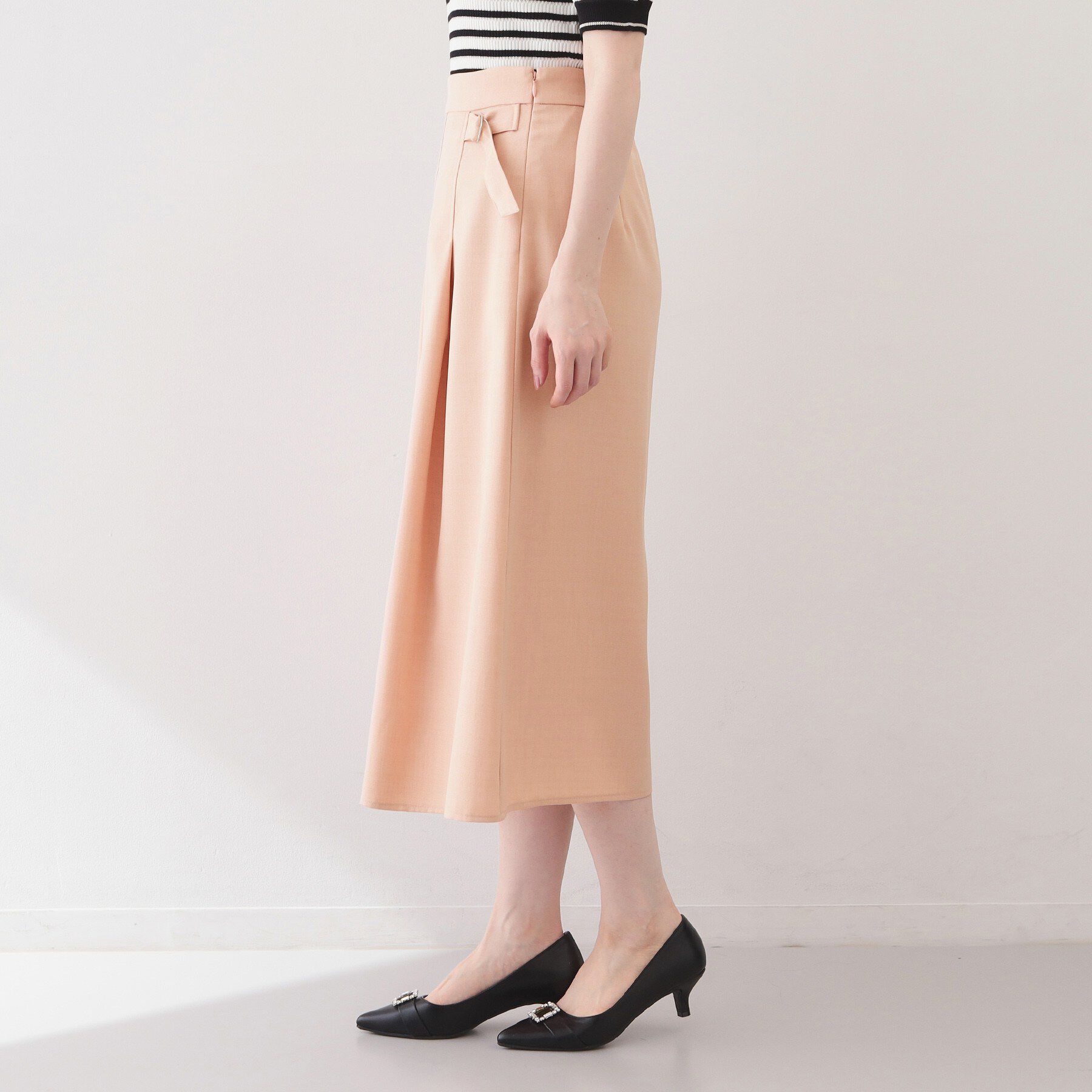 index「麻調ツイルラップ風プリーツスカート【洗濯機OK/イージーアイロン/防シワ】」|スカート|