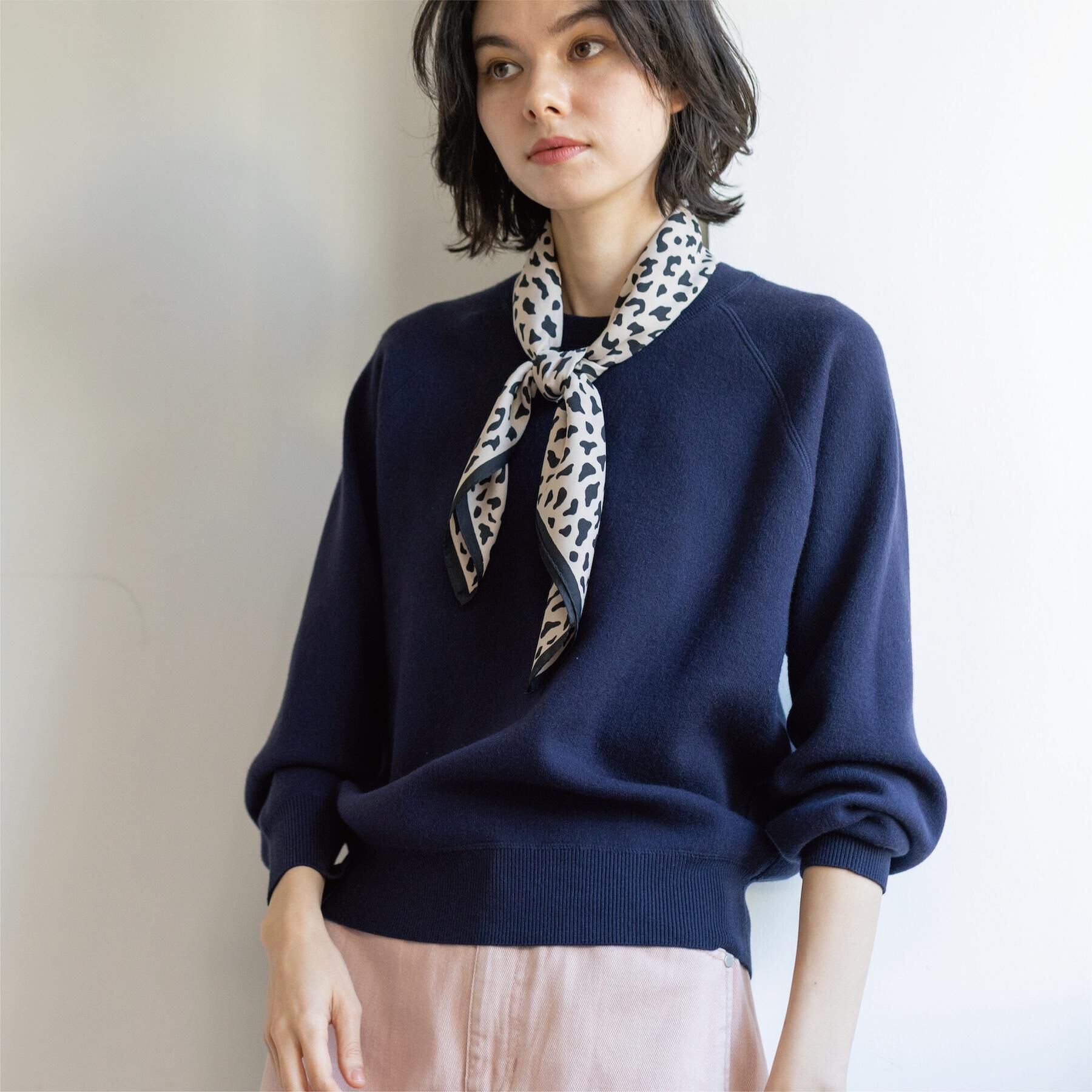 OPAQUE.CLIP「スウェットライクニット【洗濯機OK】」|ニット・セーター|