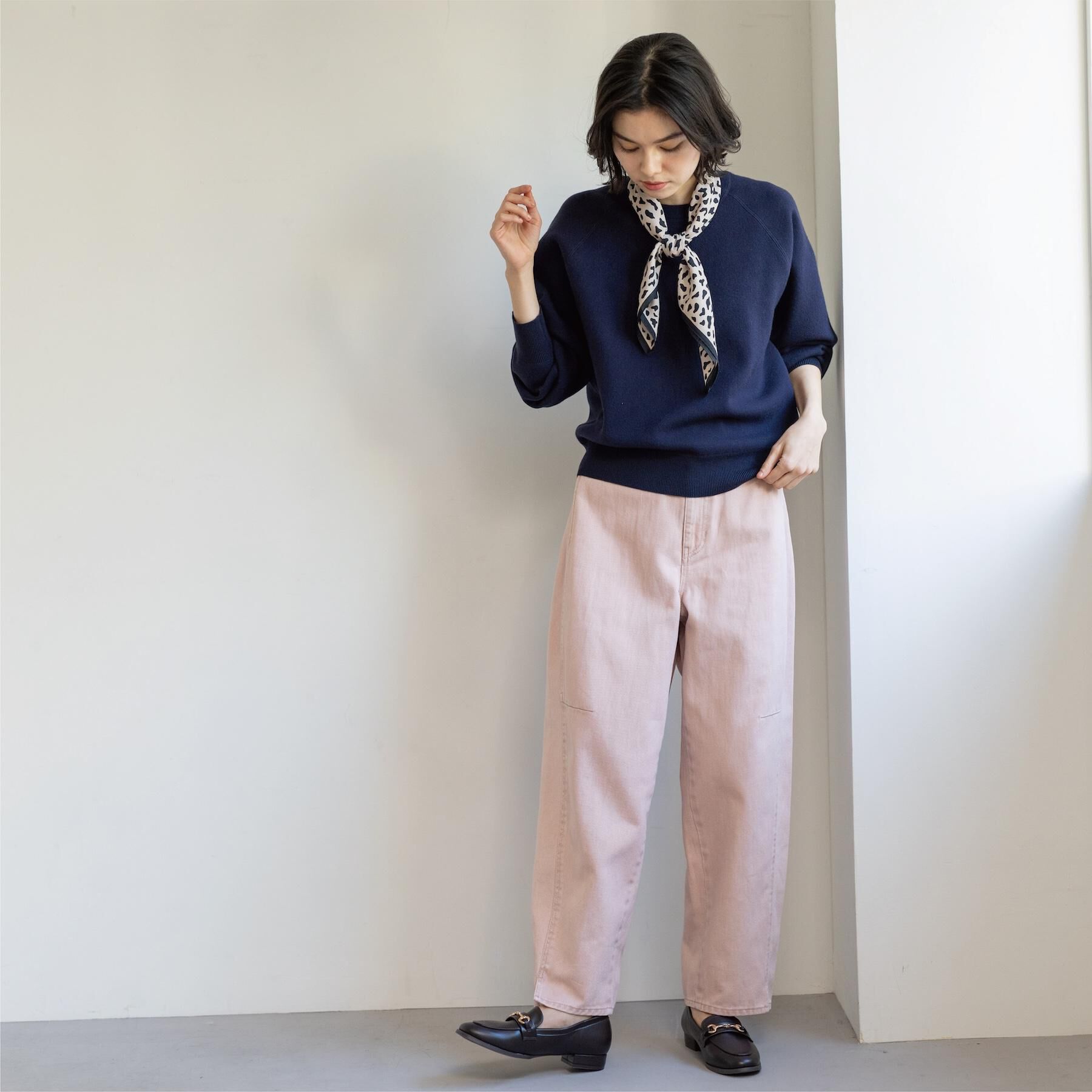 OPAQUE.CLIP「スウェットライクニット【洗濯機OK】」|ニット・セーター|