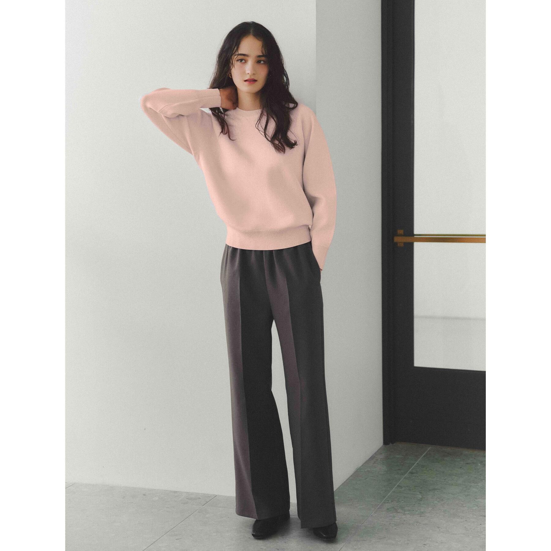 OPAQUE.CLIP「スウェットライクニット【洗濯機OK】」|ニット・セーター|