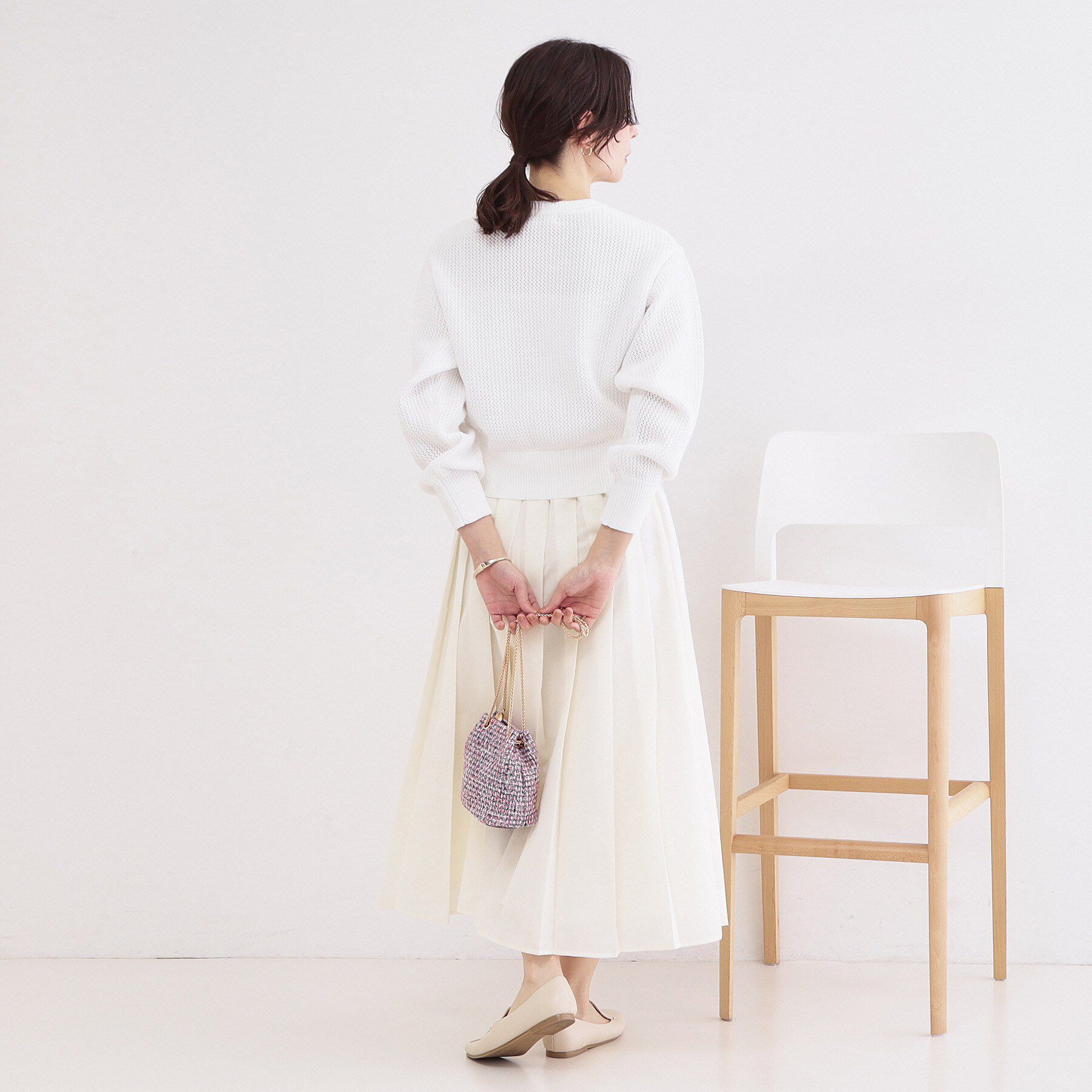 OPAQUE.CLIP「メッシュニットカーディガン【洗濯機OK】」|カーディガン|