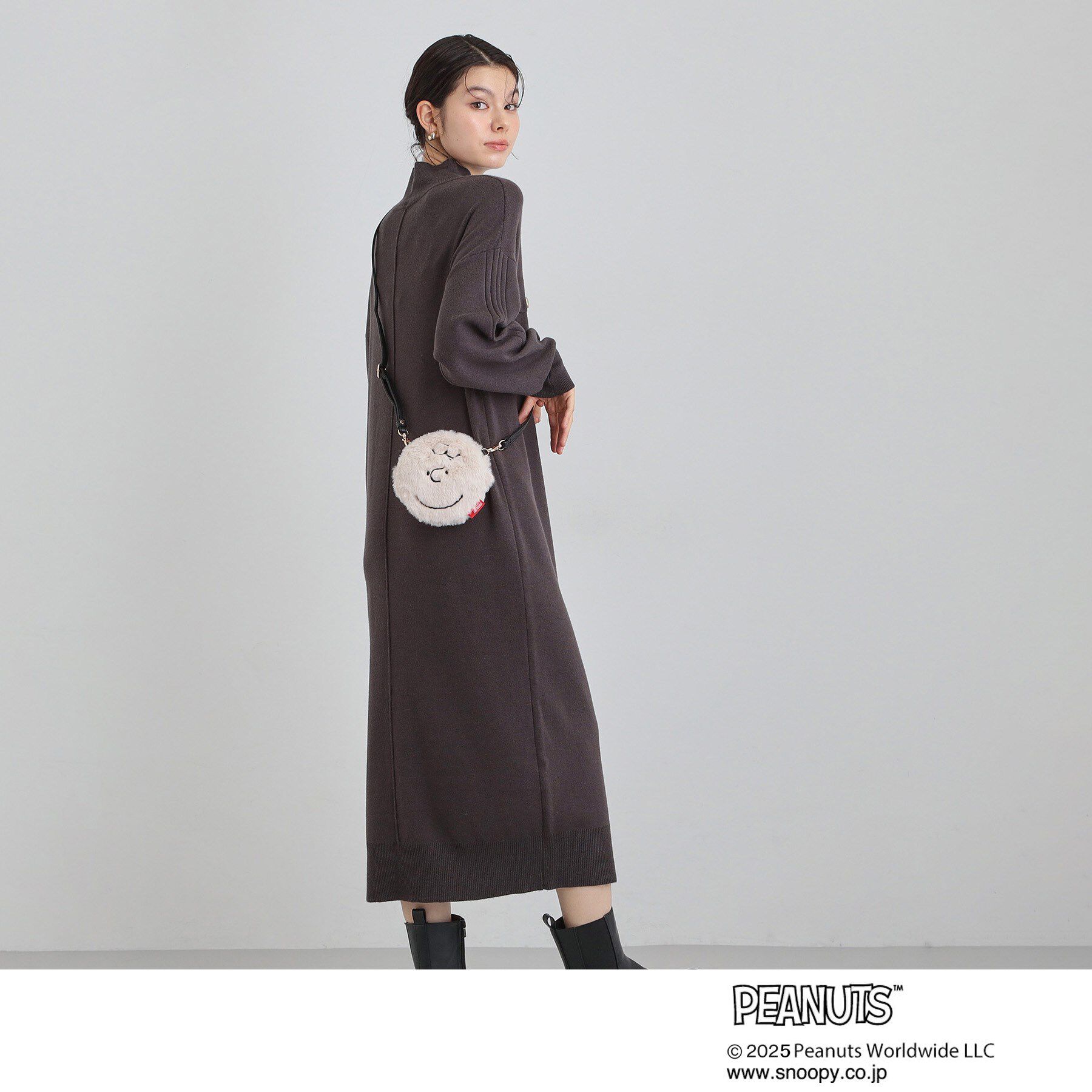 THE SHOP TK「PEANUTS/ピーナッツ チャーリー・ブラウン ファーポーチ」|ショルダー・メッセンジャー|