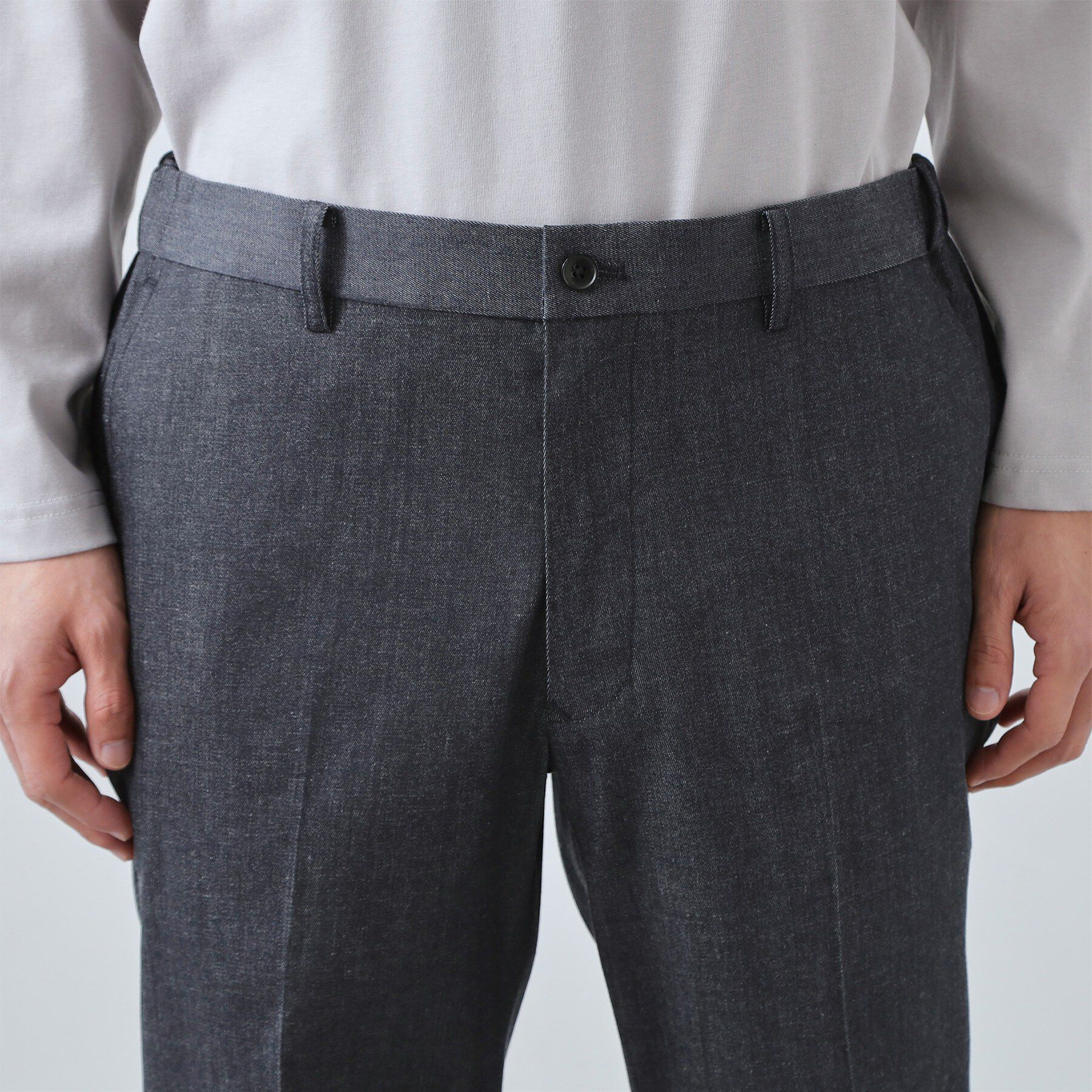 THE SHOP TK「ライトエバーデニム スラックス 洗濯機OK/ストレッチ/セットアップ可」|デニム|