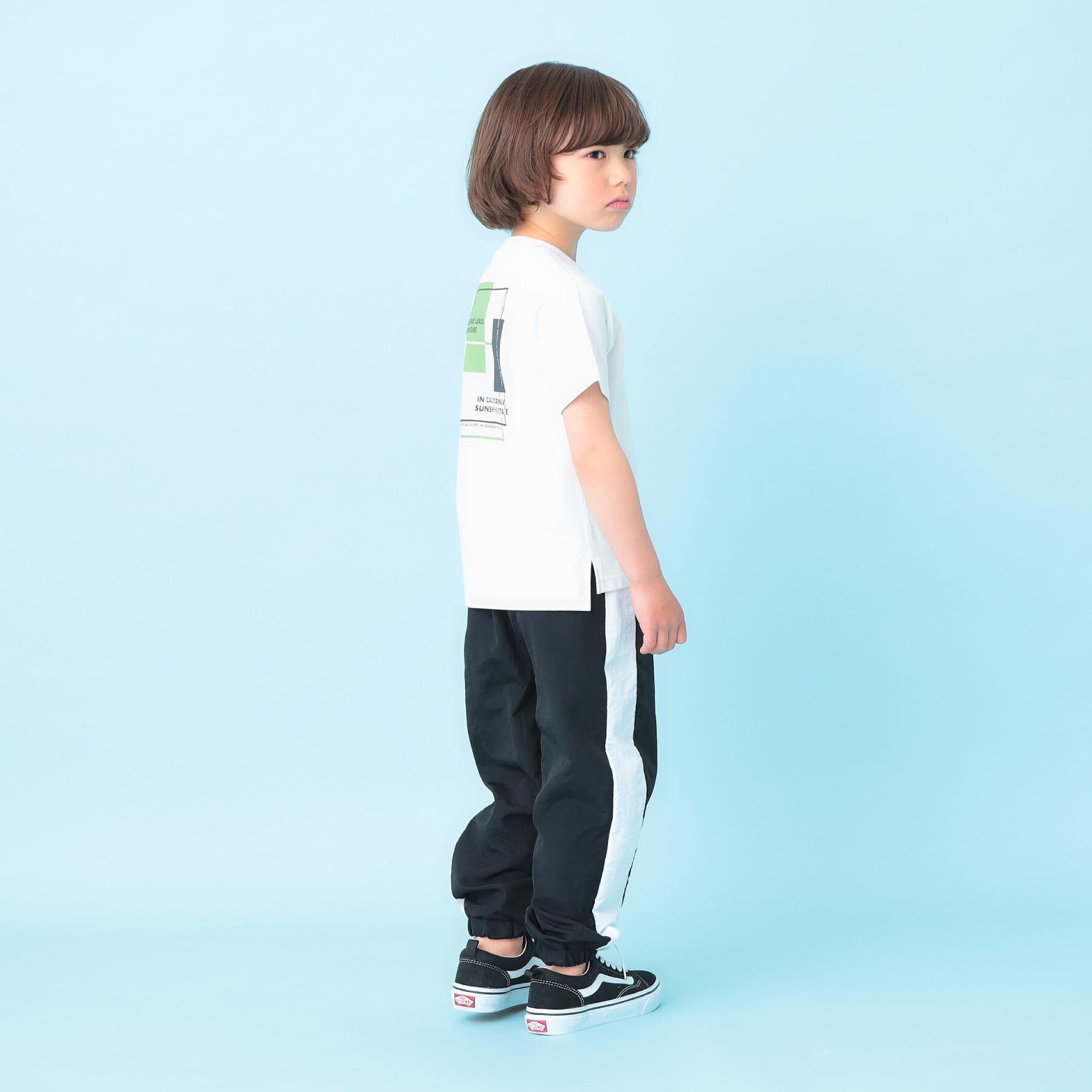 THE SHOP TK「天竺アソートプリント半袖Tシャツ 幾何学アート、スパンコール、飛行機」|Tシャツ・カットソー|