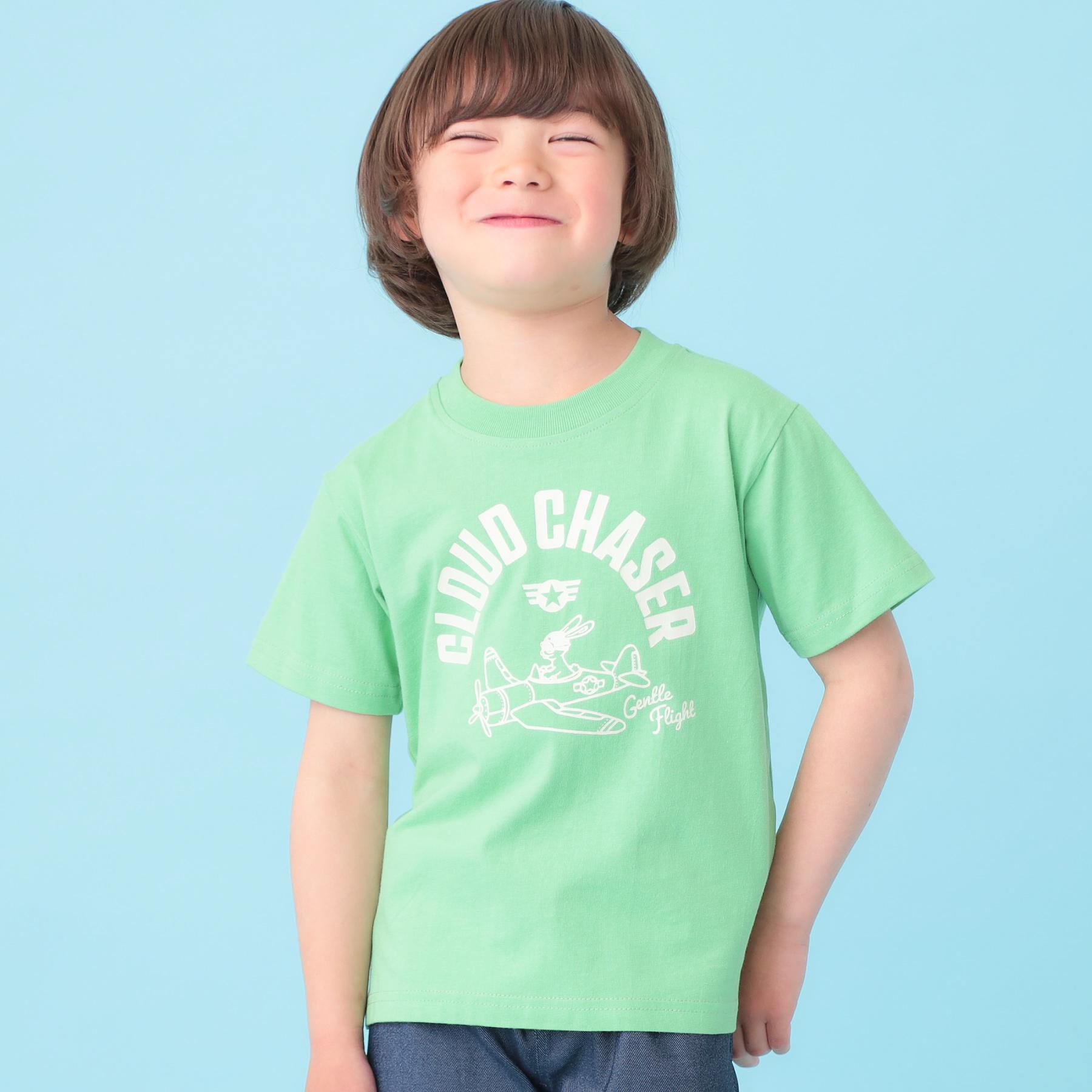 THE SHOP TK「天竺アソートプリント半袖Tシャツ 幾何学アート、スパンコール、飛行機」|Tシャツ・カットソー|