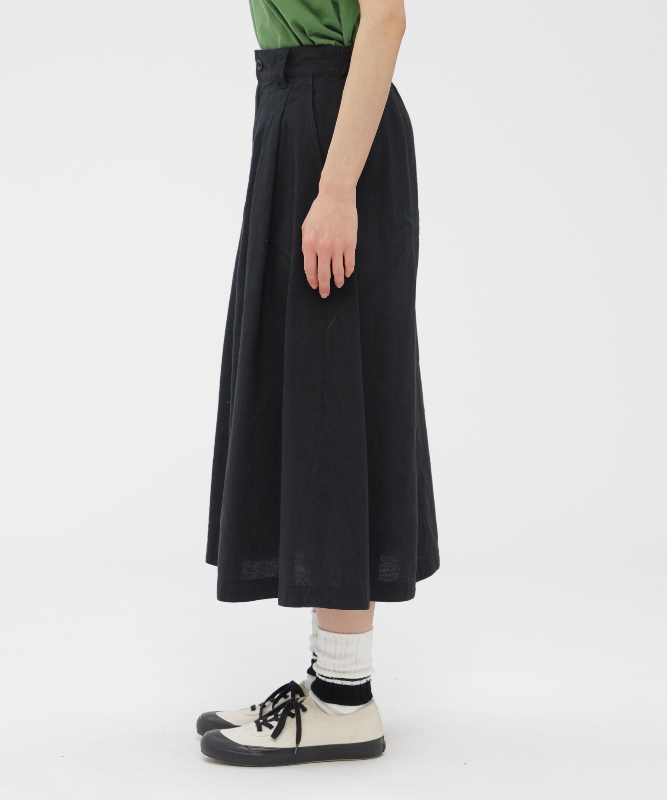 MHL.「FADED LINEN COTTON PLAINWEAVE SKIRT」|スカート|