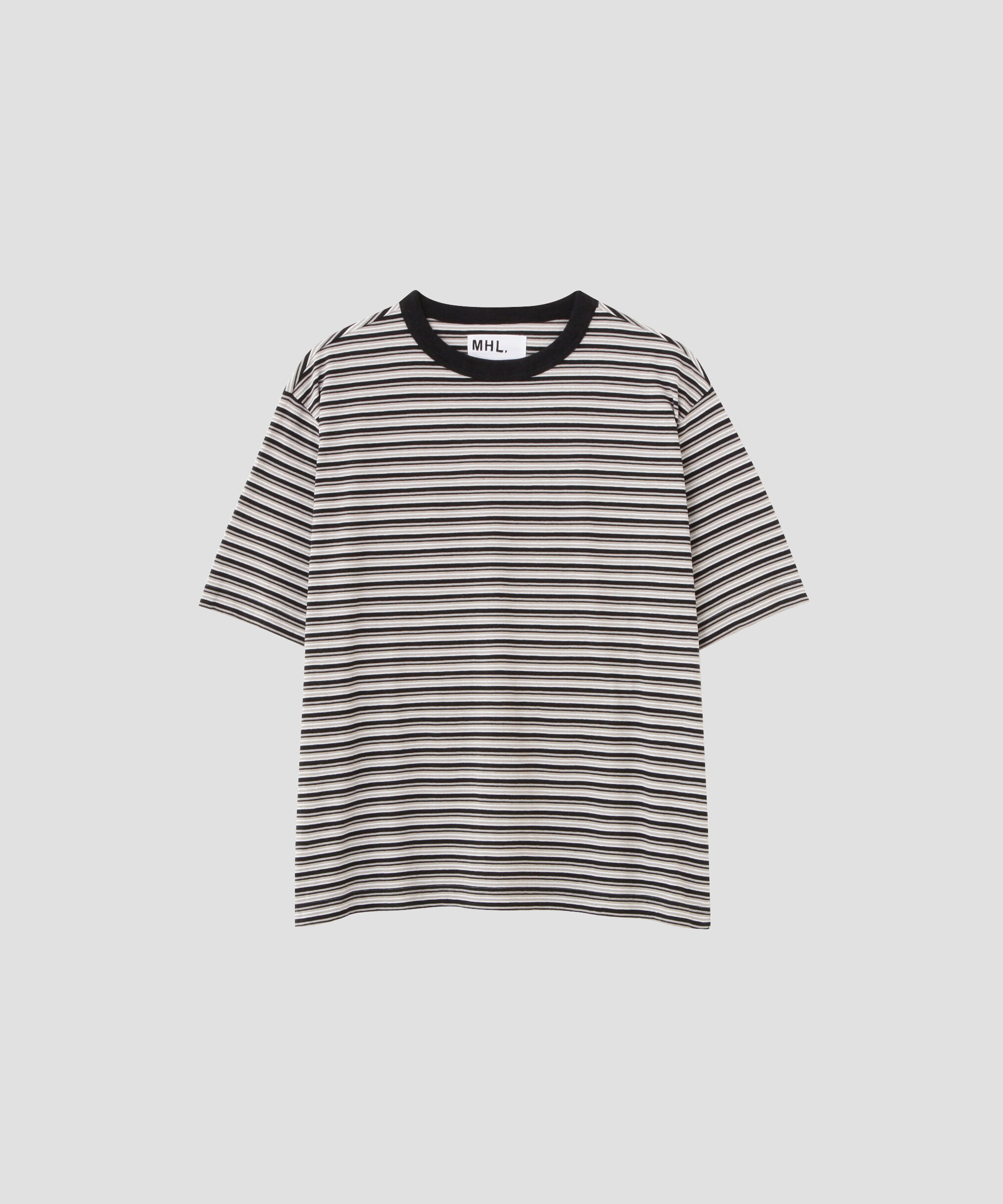 MHL.「COTTON LINEN MULTI STRIPE JERSEY TOP」|Tシャツ・カットソー|
