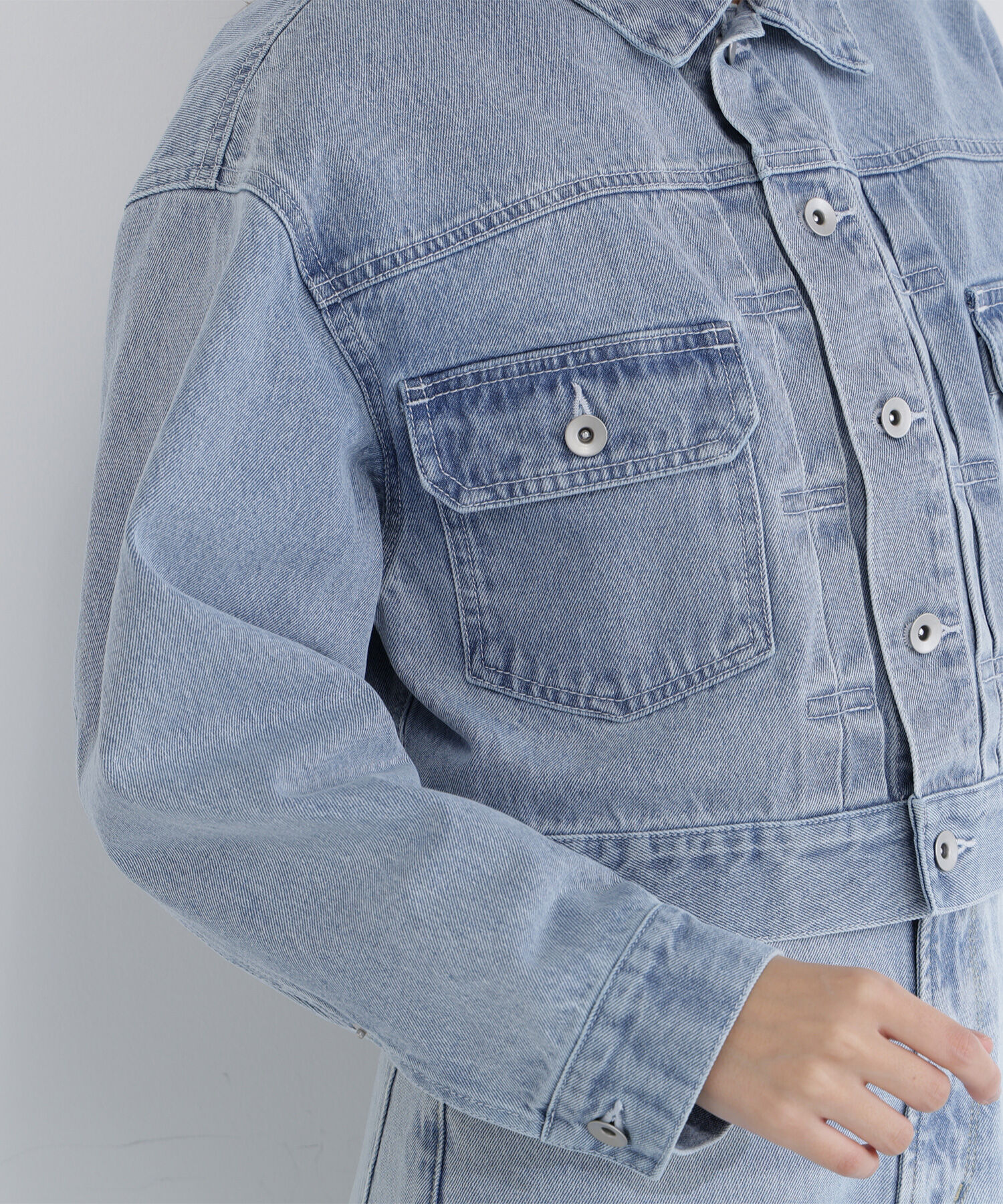  「ショートデニムジャケット」|ブルゾン・スタジャン|