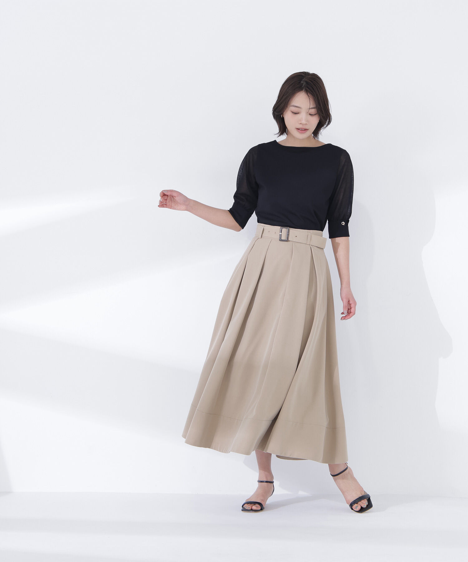  「シアースリーブハトメカフスニット」|ニット・セーター|