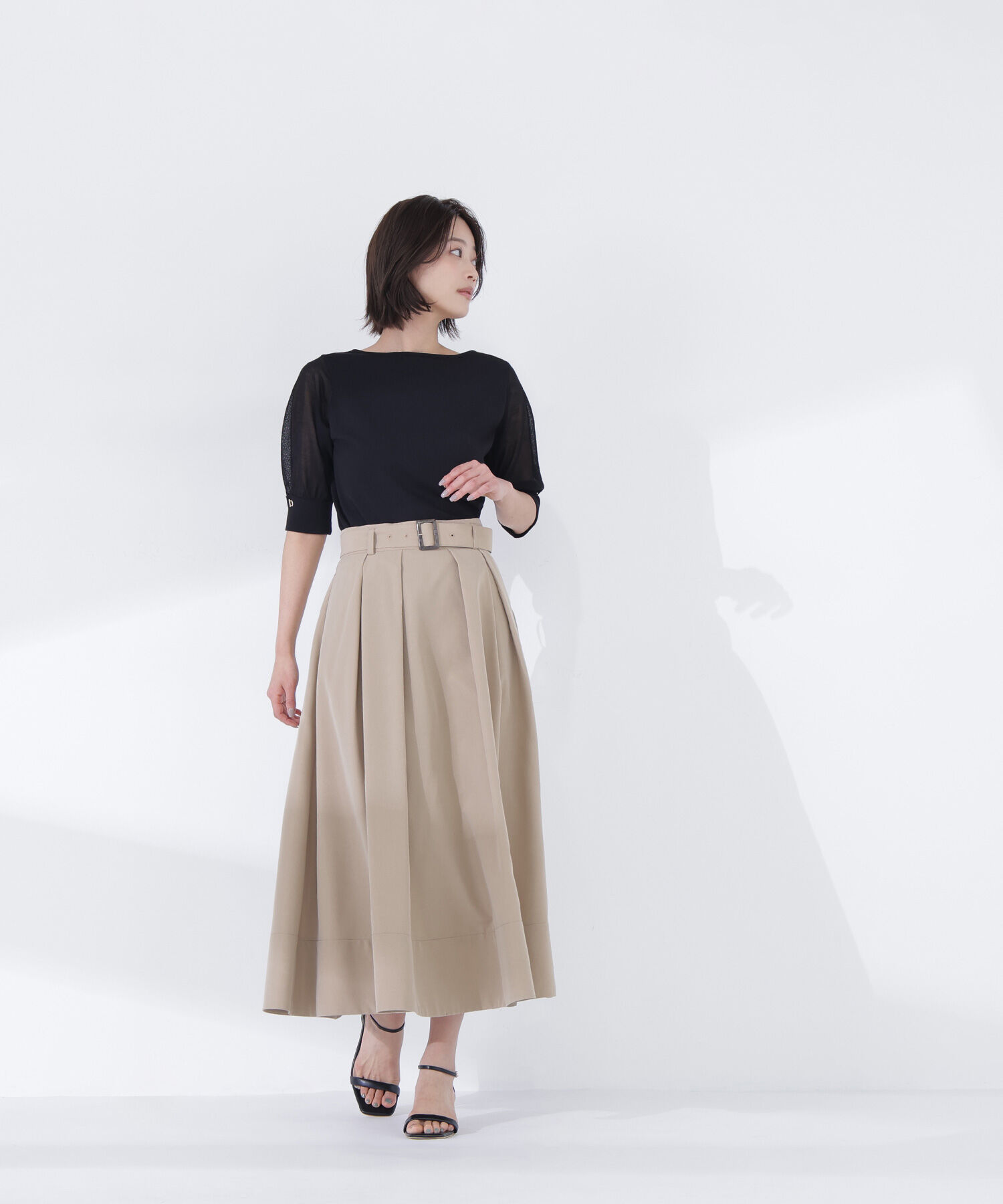  「シアースリーブハトメカフスニット」|ニット・セーター|